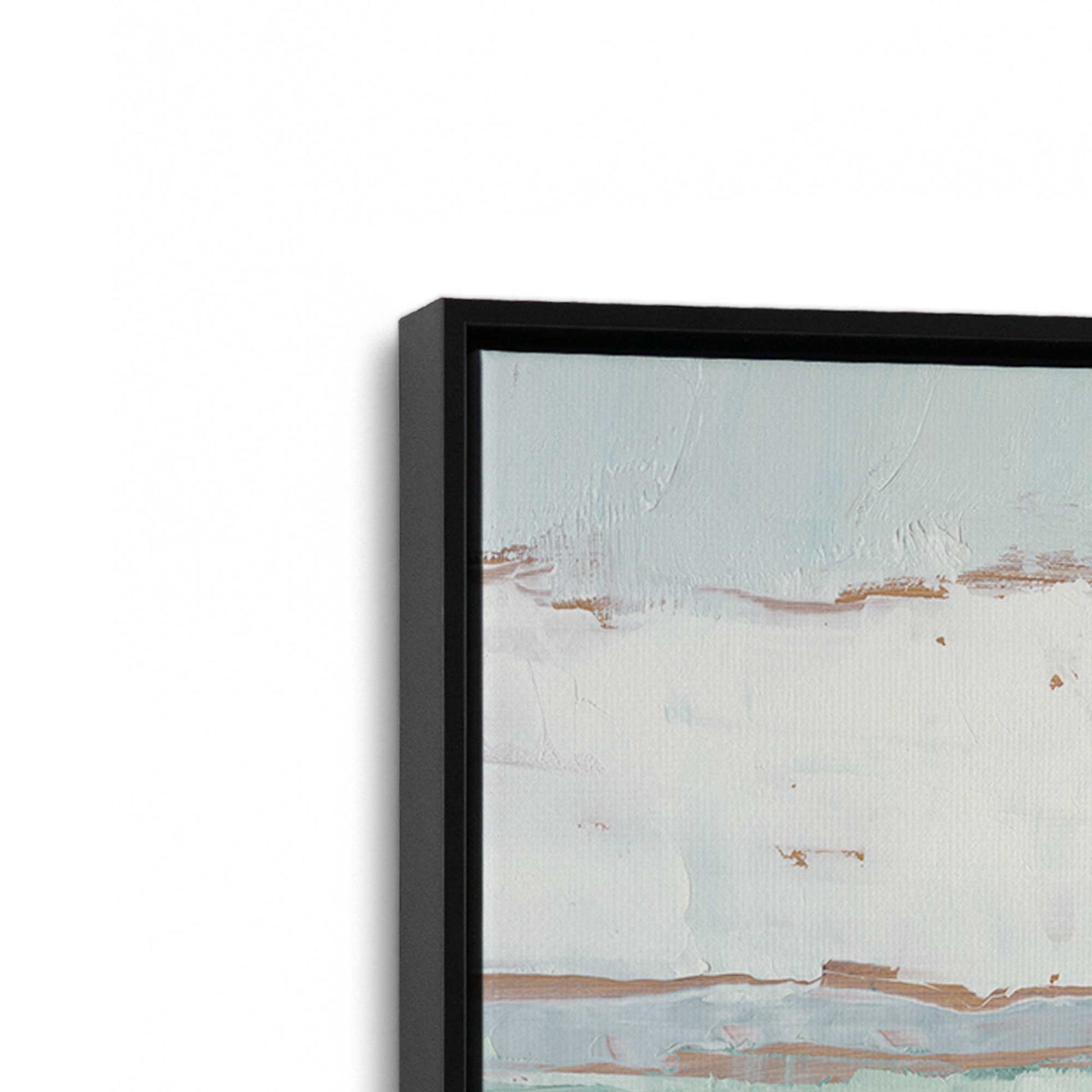 [Color:Satin Black], Picture of art in a Satin Black frame at an angle