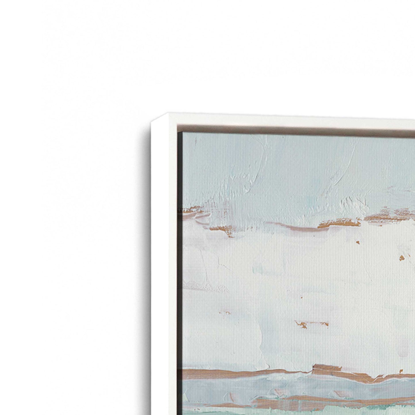 [Color:Opaque White], Picture of art in a White frame at an angle