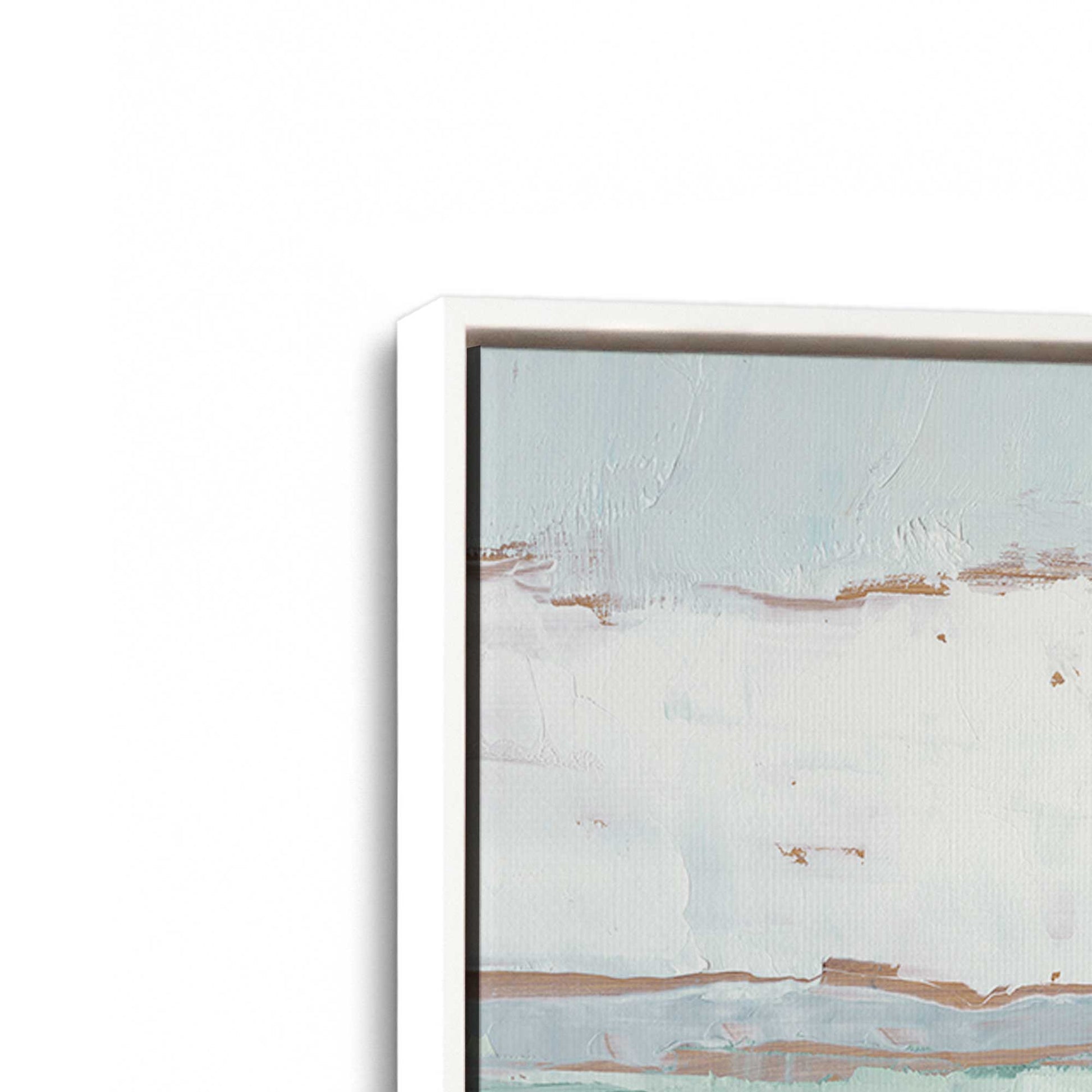[Color:Opaque White], Picture of art in a White frame at an angle