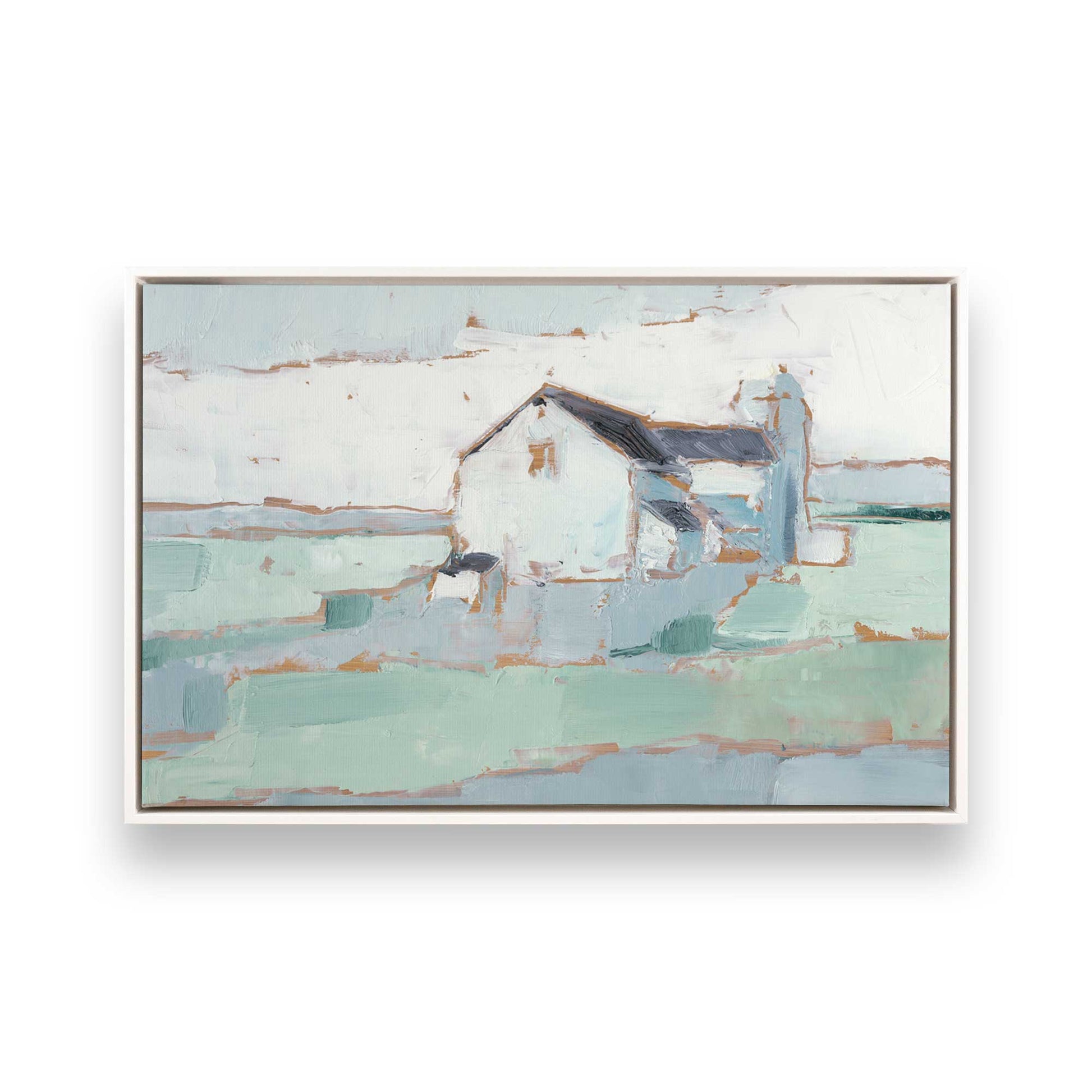 [Color:Opaque White], Picture of art in a White frame