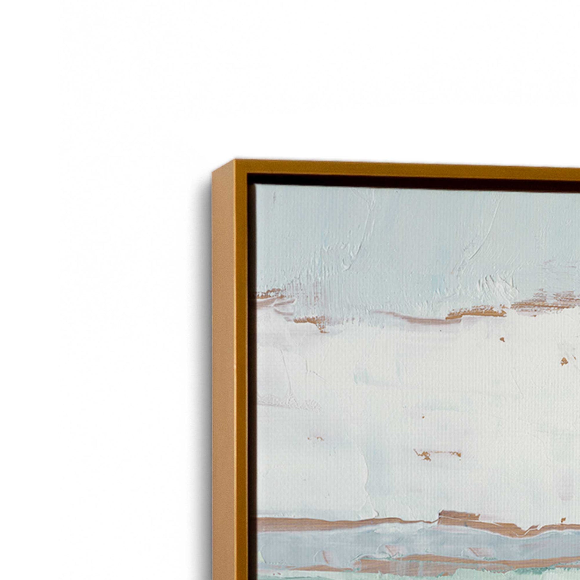 [Color:Polished Gold], Picture of art in a Polished Gold frame at an angle