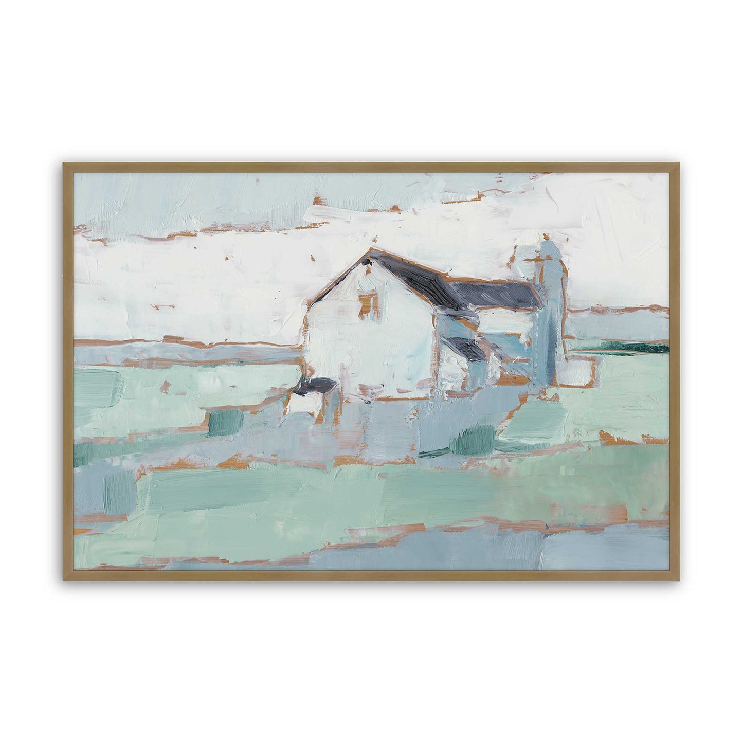 [Color:Brushed Gold], Picture of art in a Brushed Gold frame