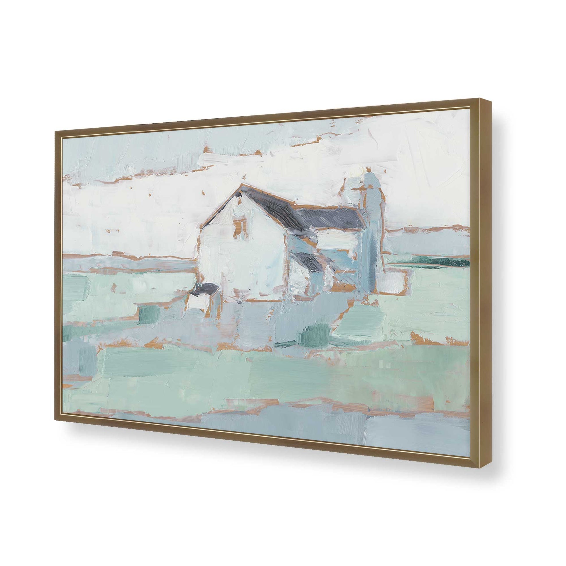 [Color:Brushed Gold], Picture of art in a Brushed Gold frame of the corner