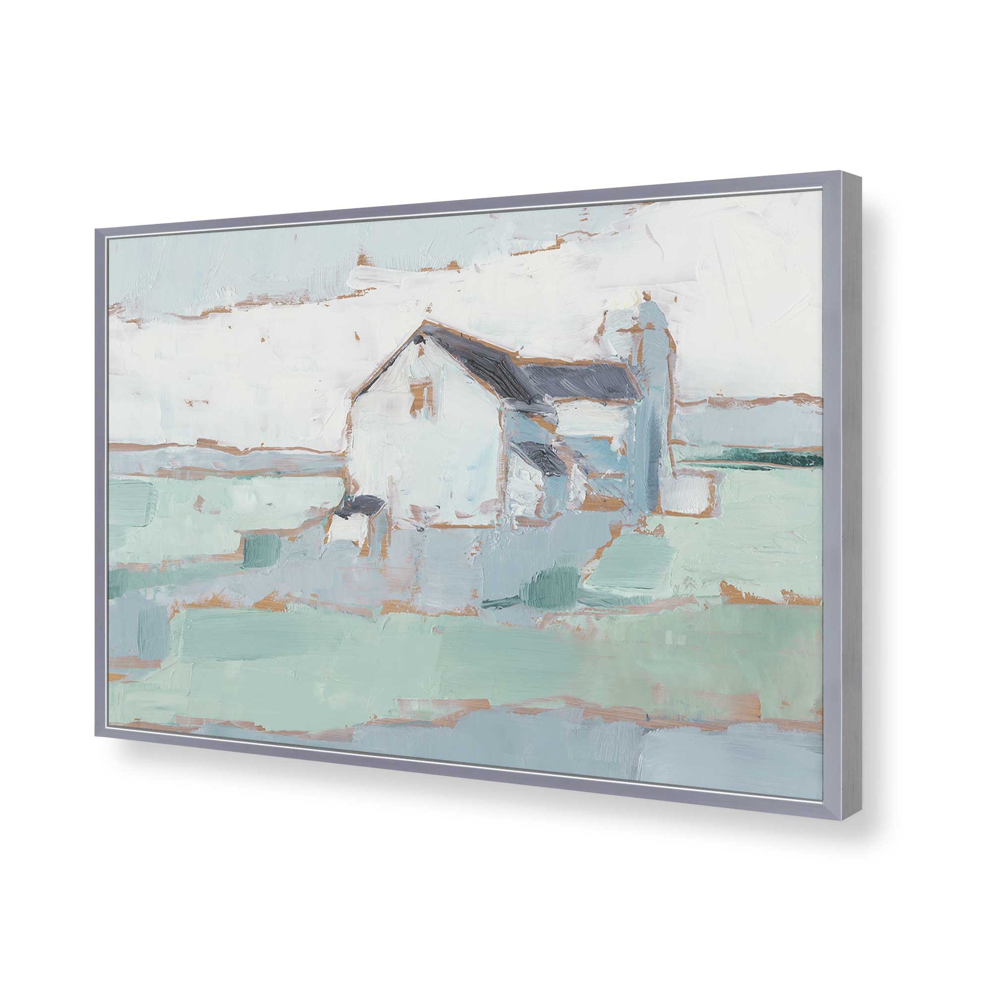 [Color:Polished Chrome], Picture of art in a Polished Chrome frame of the corner