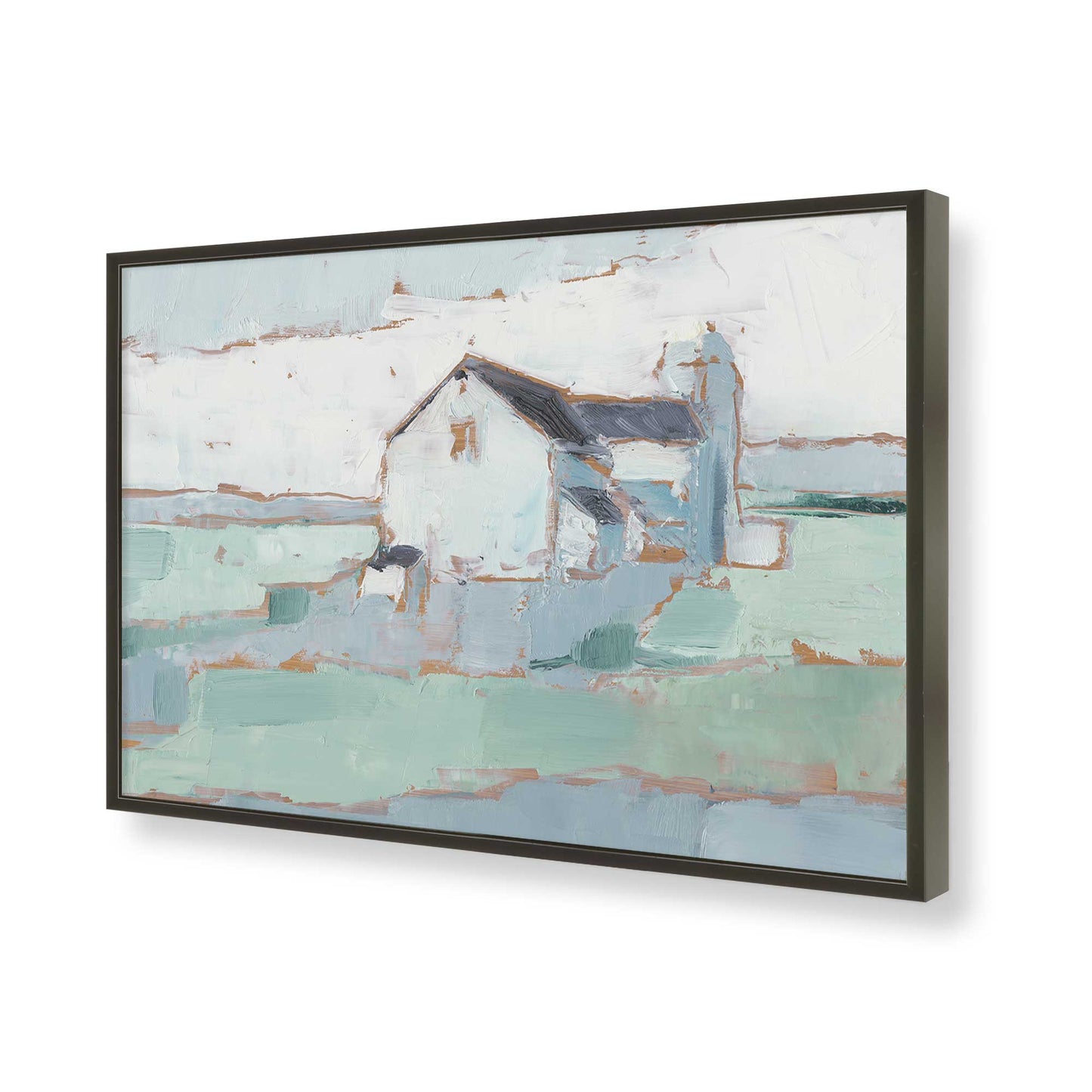 [Color:Satin Black], Picture of art in a Satin Black frame of the corner
