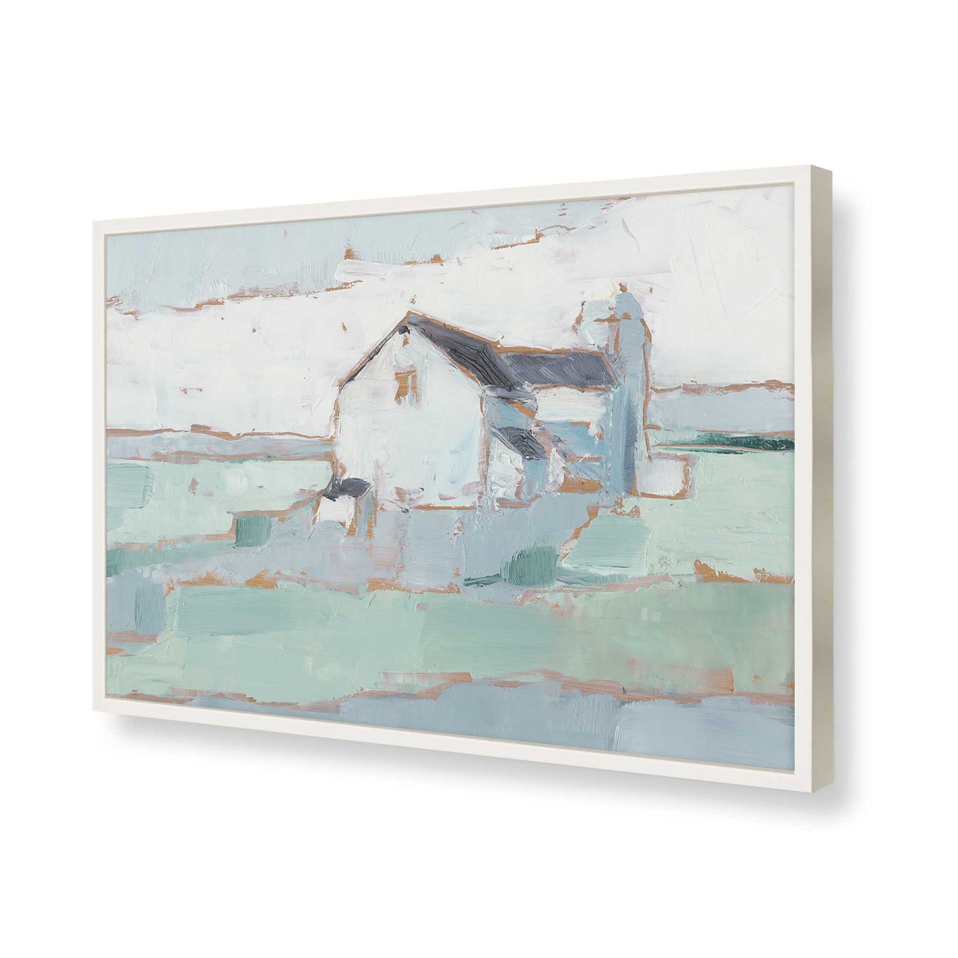 [Color:Opaque White], Picture of art in a Opaque White frame of the corner