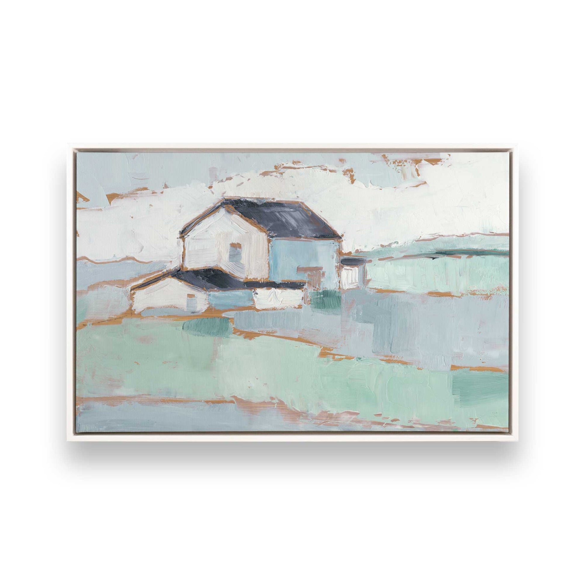 [Color:Opaque White], Picture of art in a White frame