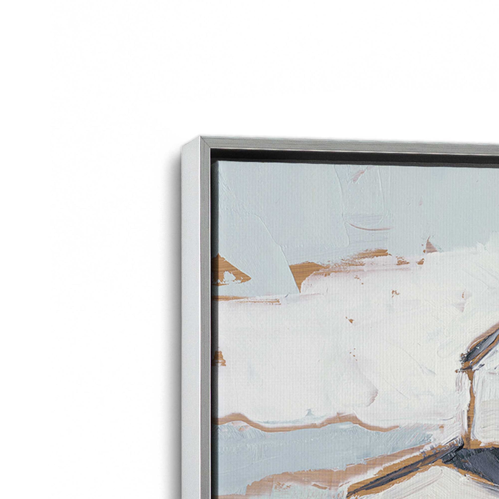 [Color:Polished Chrome], Picture of art in a Polished Chrome frame at an angle