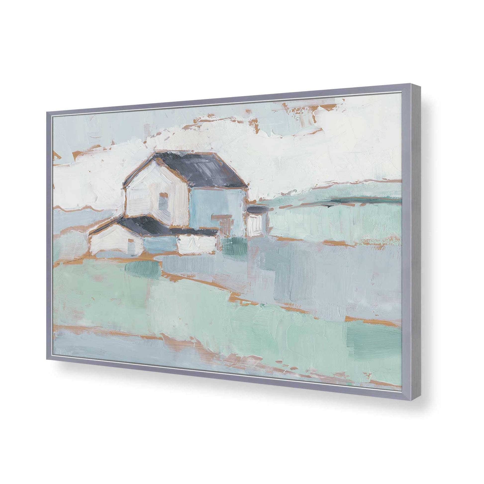 [Color:Polished Chrome], Picture of art in a Polished Chrome frame of the corner