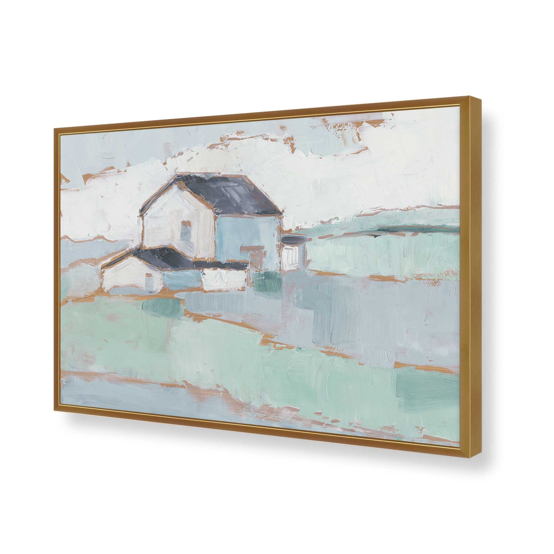 [Color:Polished Gold], Picture of art in a Polished Gold frame of the corner