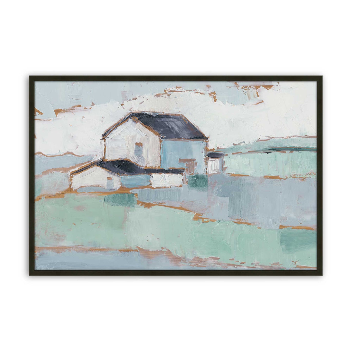 [Color:Satin Black], Picture of art in a Satin Black frame