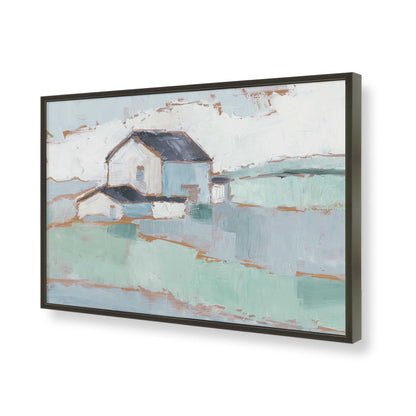 [Color:Satin Black], Picture of art in a Satin Black frame of the corner
