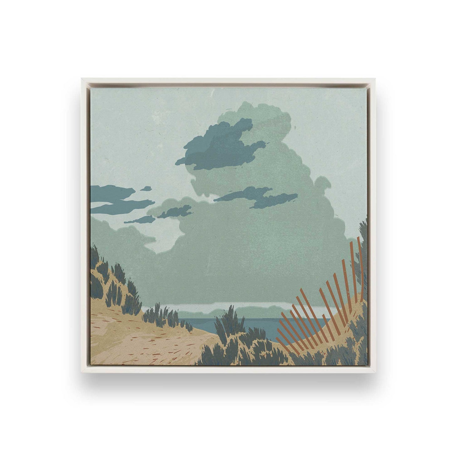 [Color:Opaque White], Picture of art in a White frame