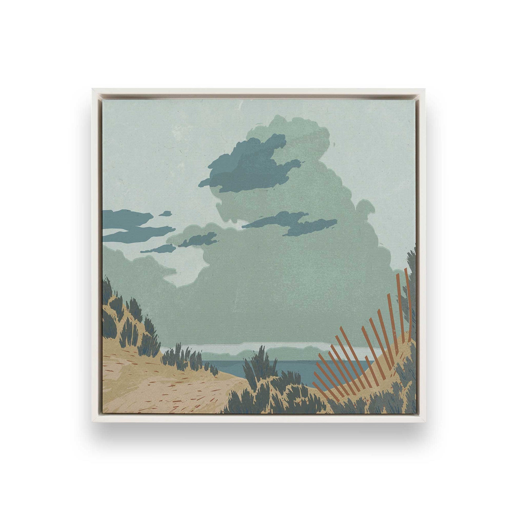 [Color:Opaque White], Picture of art in a White frame