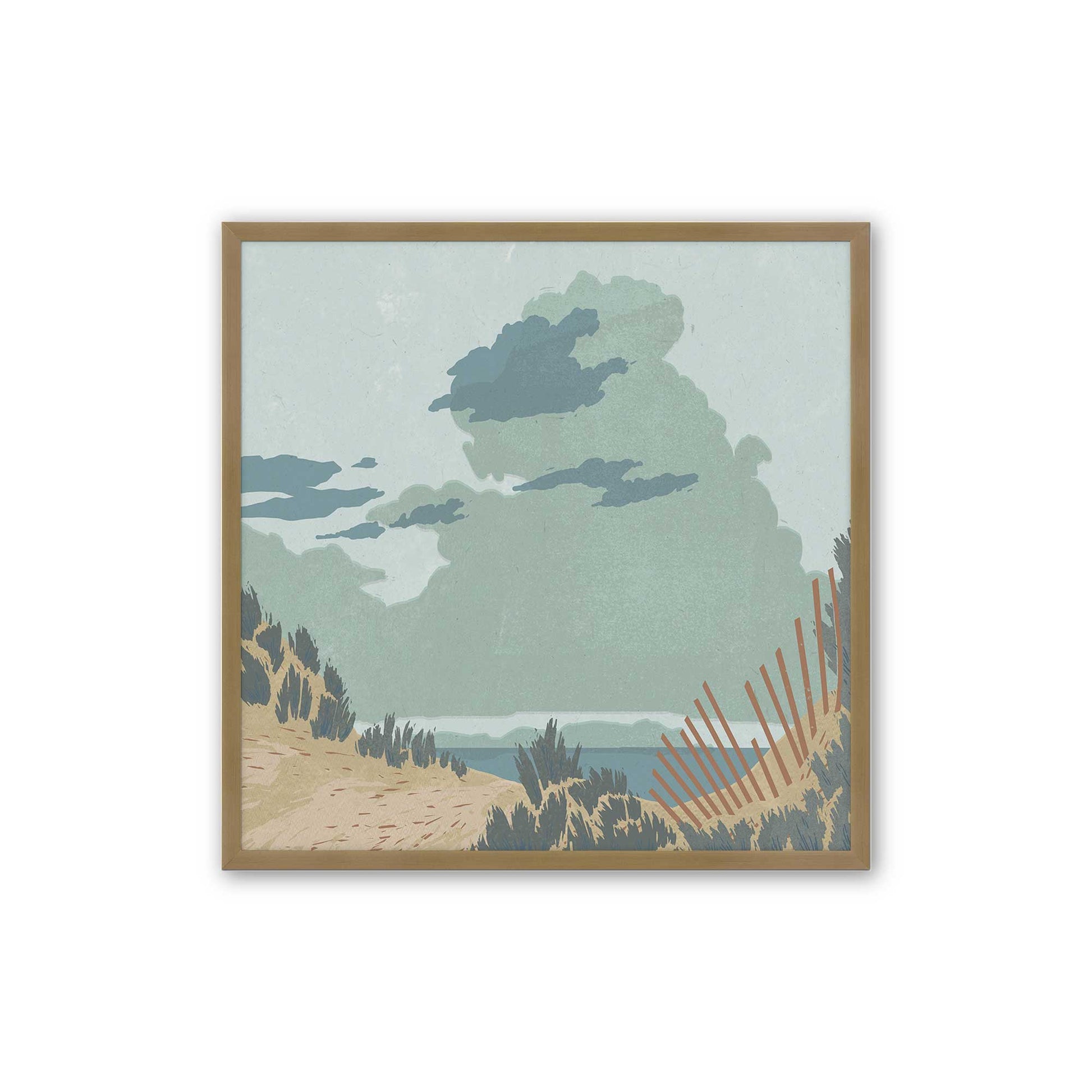 [Color:Brushed Gold], Picture of art in a Brushed Gold frame