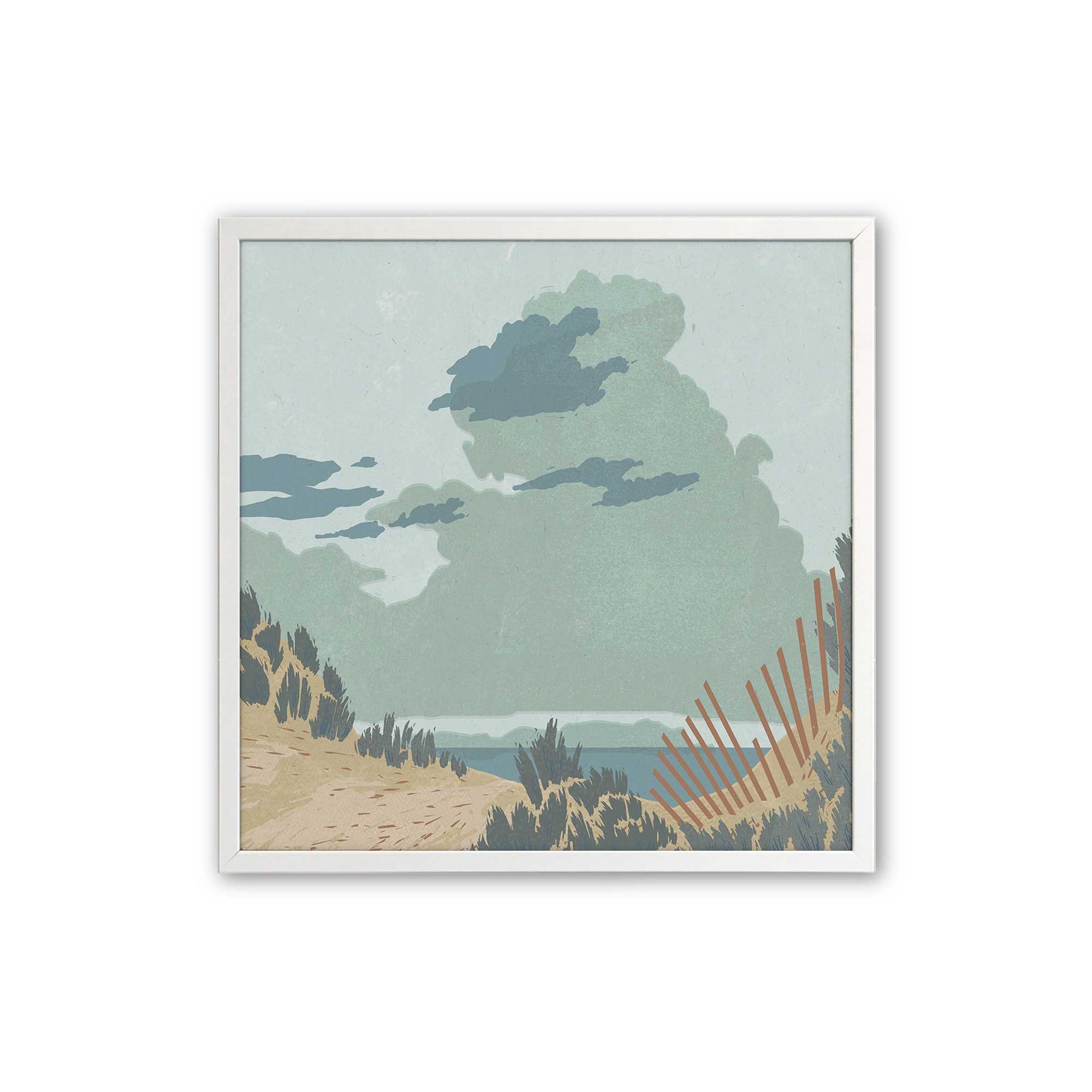 [Color:Opaque White], Picture of art in a Opaque White frame