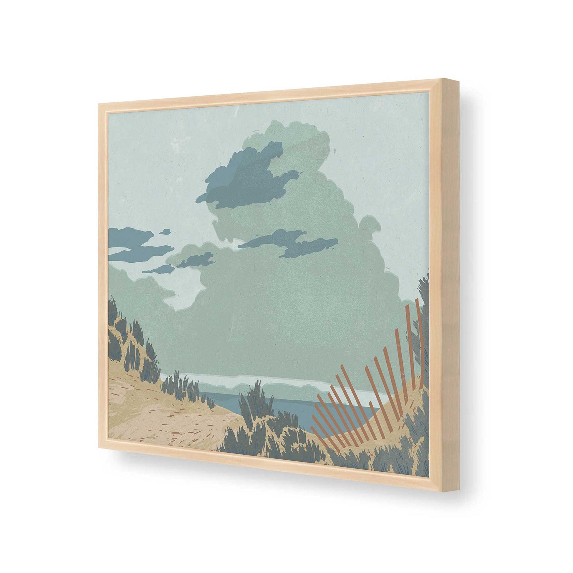 [Color:Raw Maple], Picture of art in a Raw Maple frame at an angle
