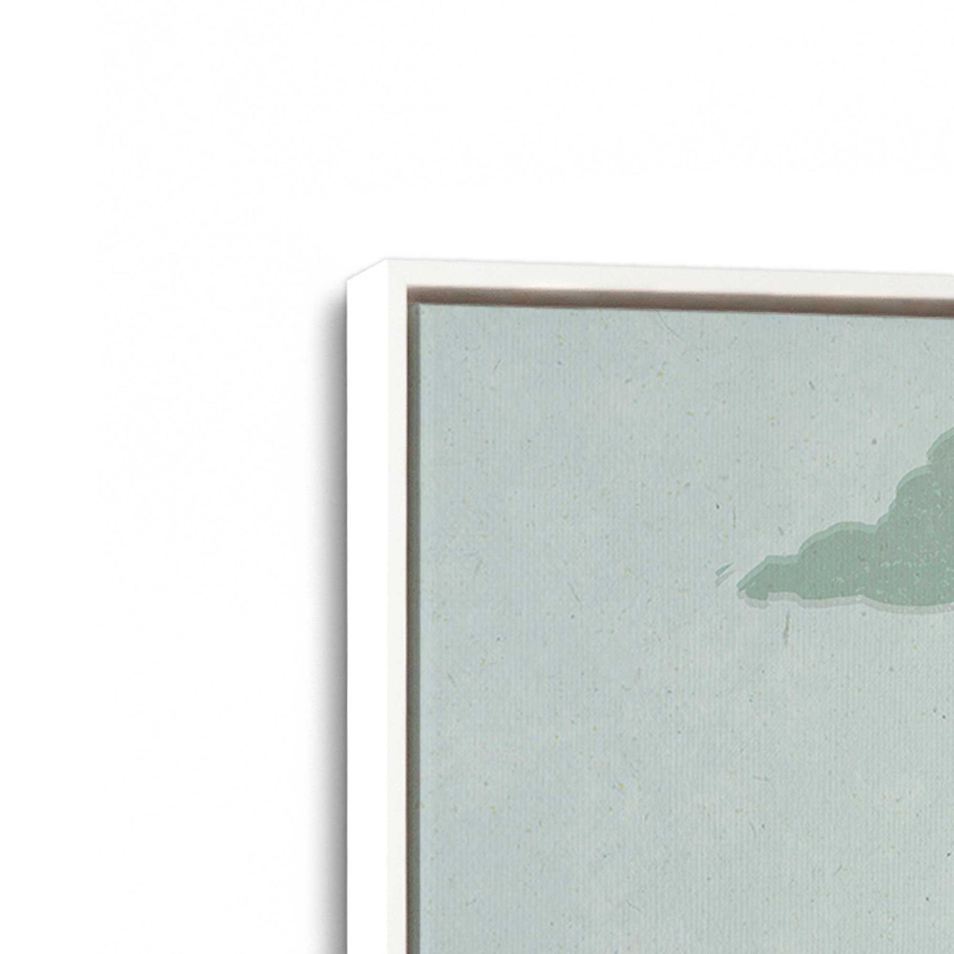 [Color:Opaque White], Picture of art in a White frame at an angle