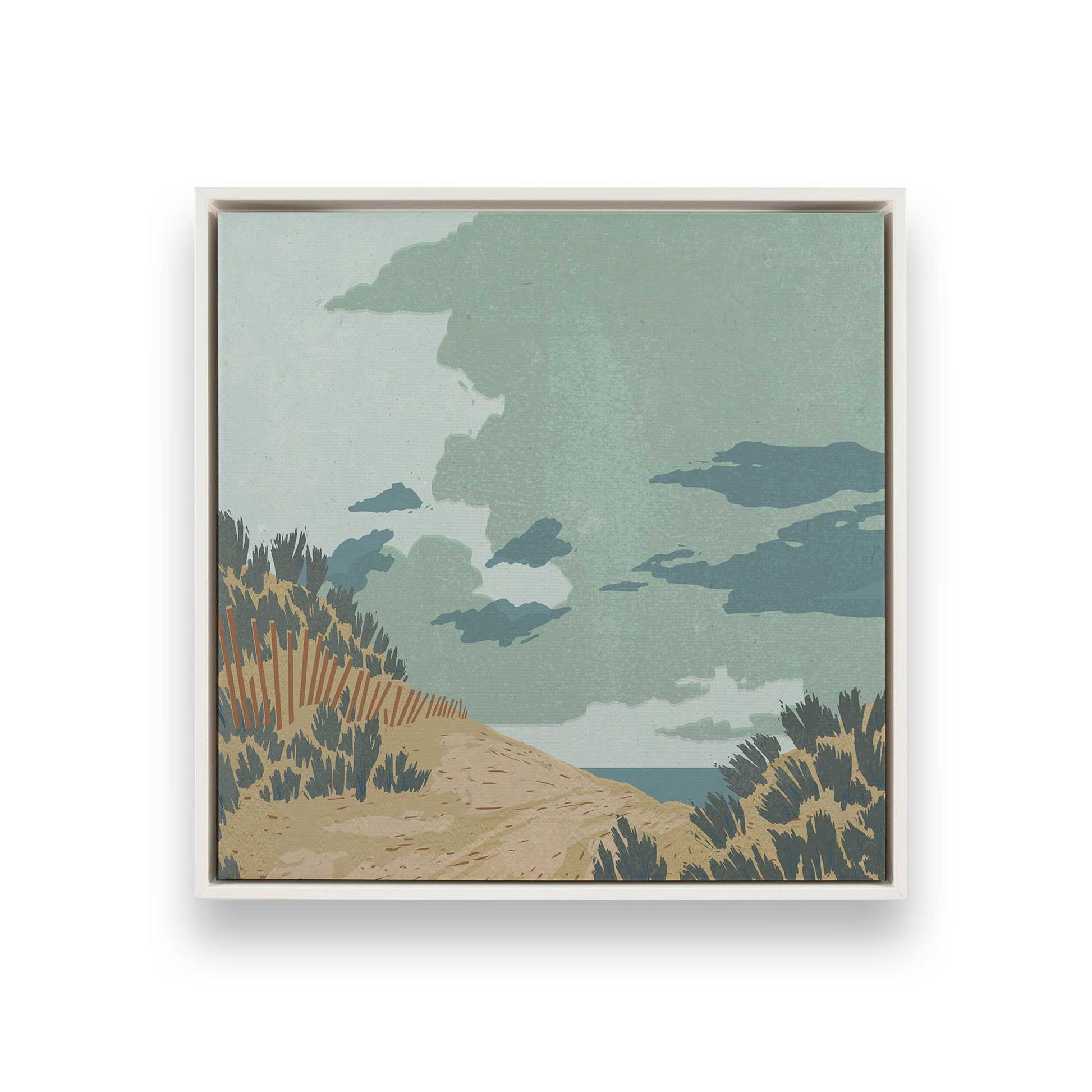 [Color:Opaque White], Picture of art in a White frame