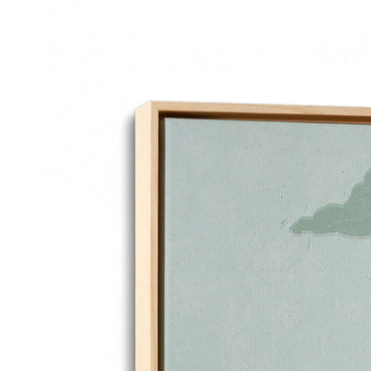 [Color:American Maple], Picture of art in a American Maple frame at an angle