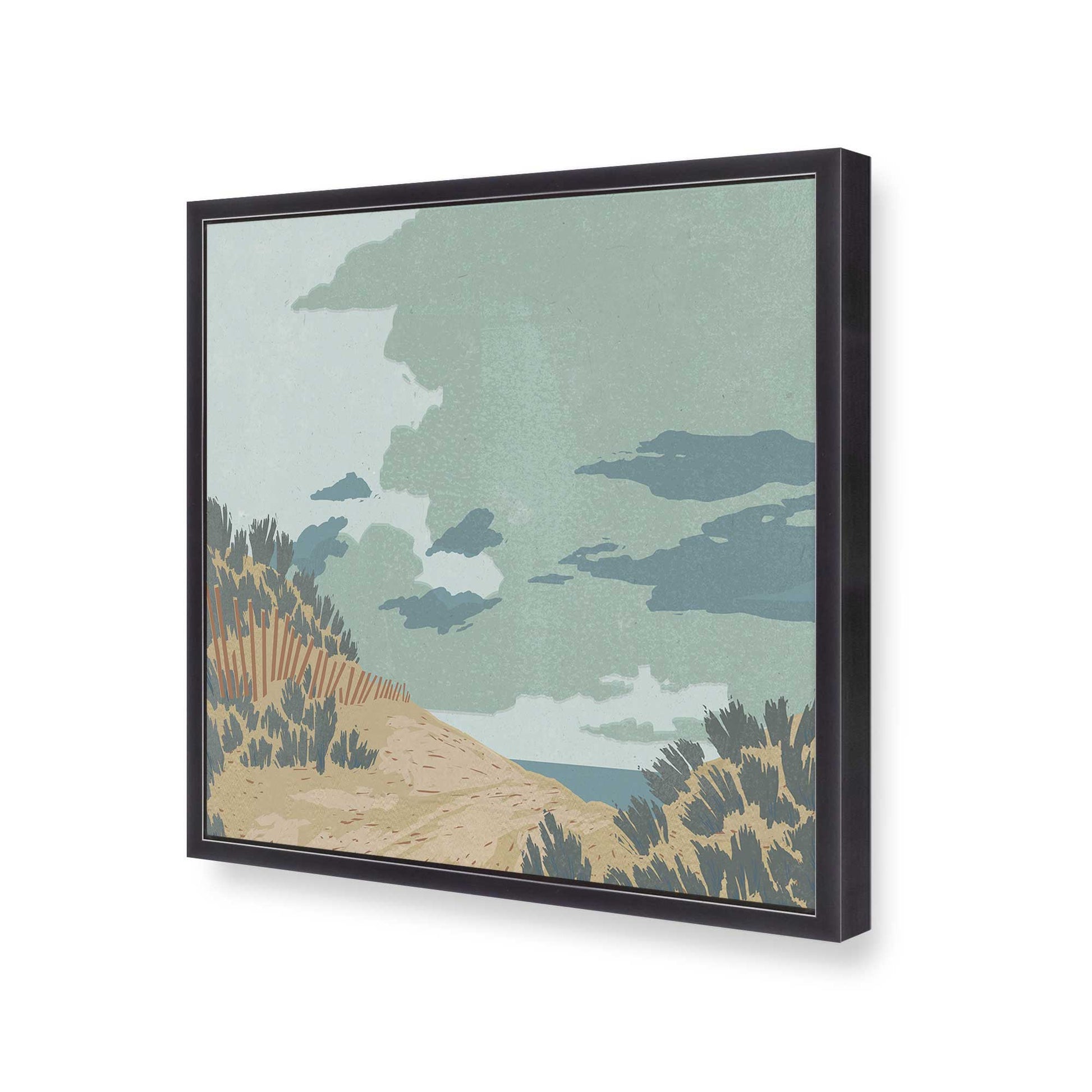 [Color:Weathered Zinc], Picture of art in a Weathered Zinc frame at an angle