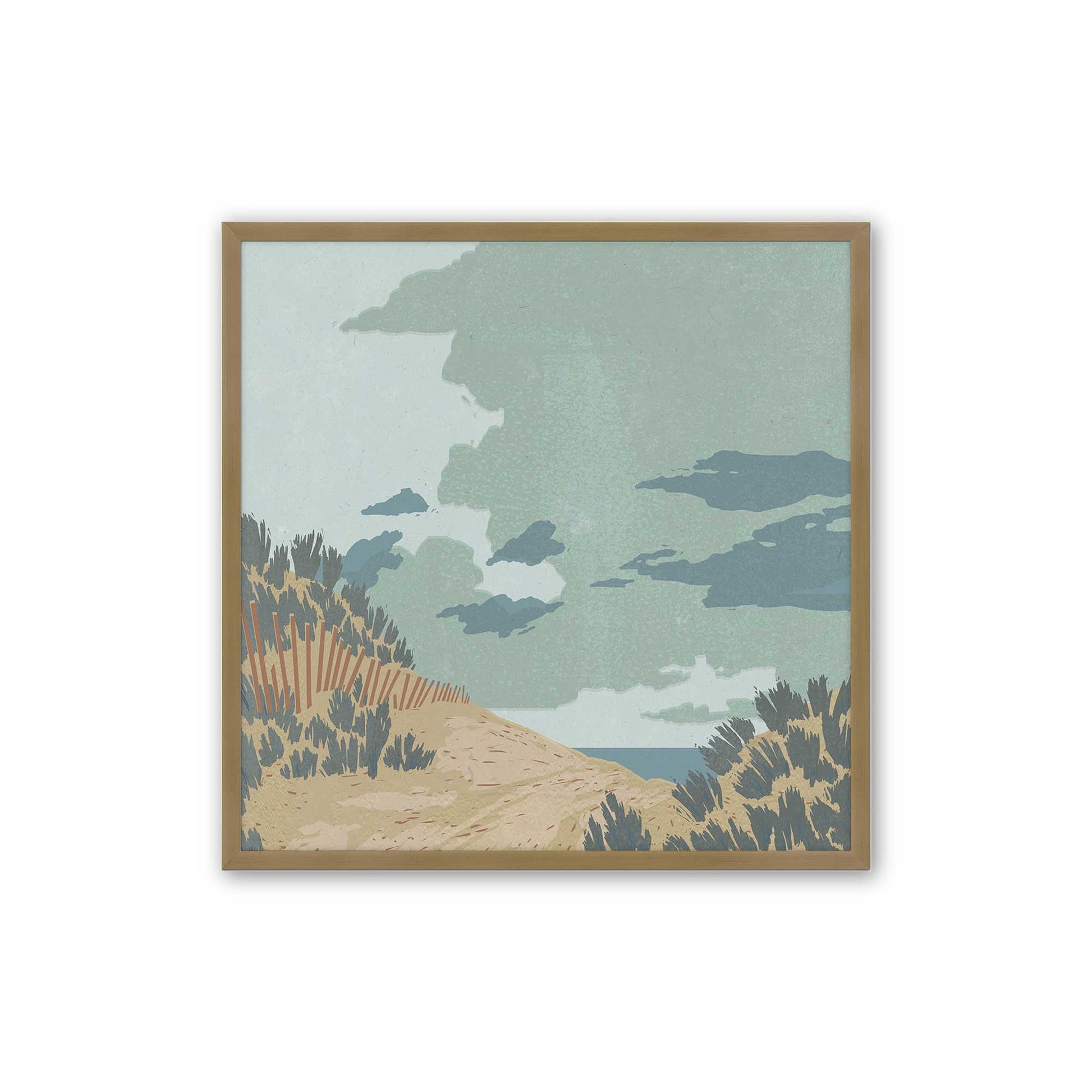 [Color:Brushed Gold], Picture of art in a Brushed Gold frame