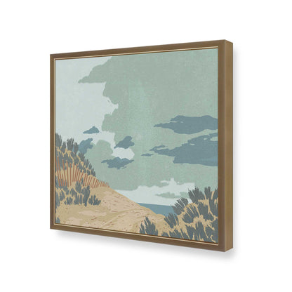 [Color:Brushed Gold], Picture of art in a Brushed Gold frame at an angle