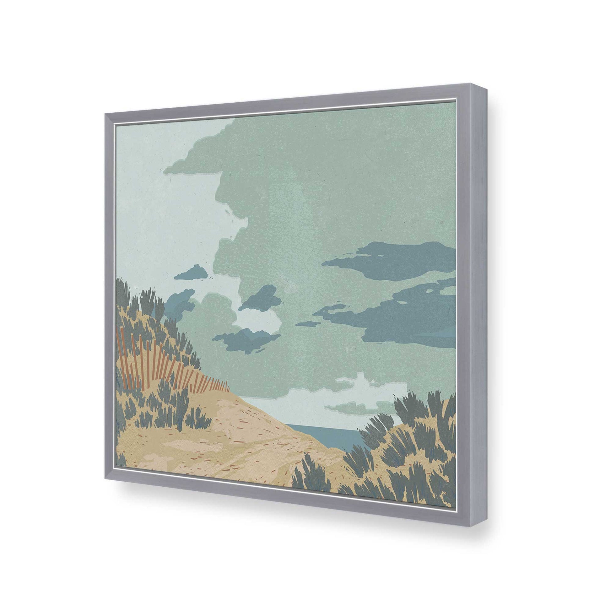 [Color:Polished Chrome], Picture of art in a Polished Chrome frame at an angle