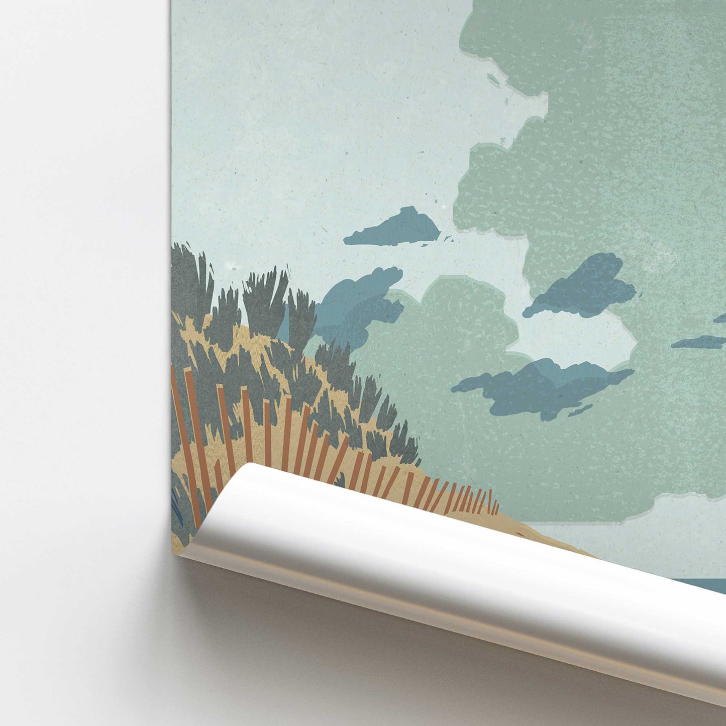 [color:Rolled Print], Picture of close up of art