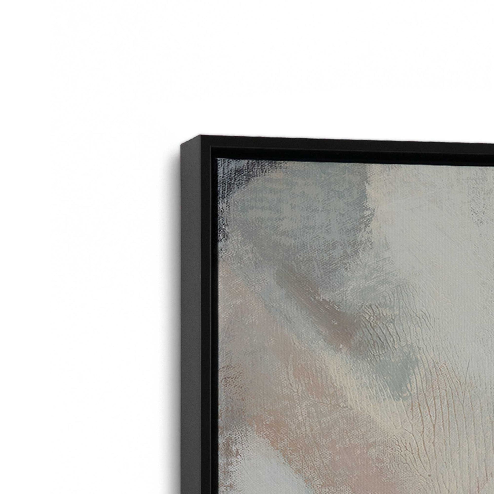 [Color:Satin Black], Picture of art in a Satin Black frame at an angle