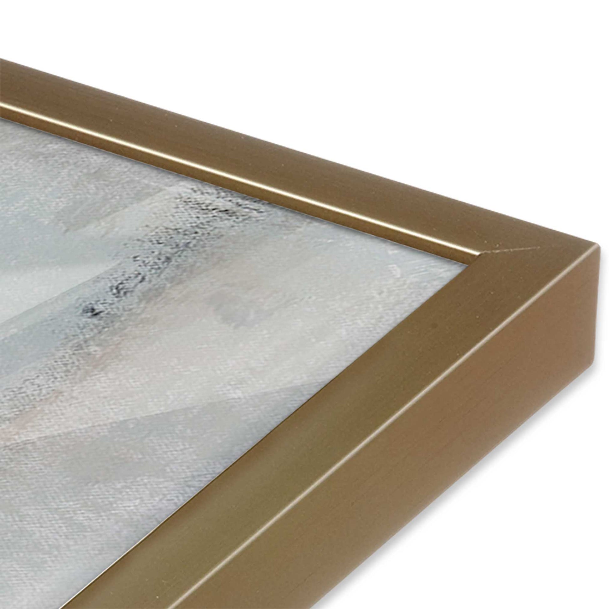 [Color:Brushed Gold], Picture of art in a Brushed Gold frame at an angle