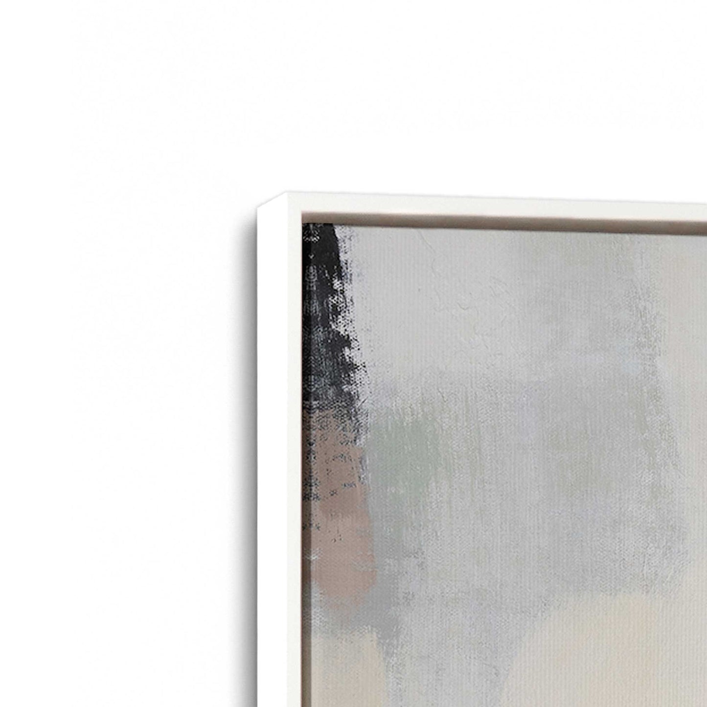[Color:Opaque White], Picture of art in a White frame at an angle