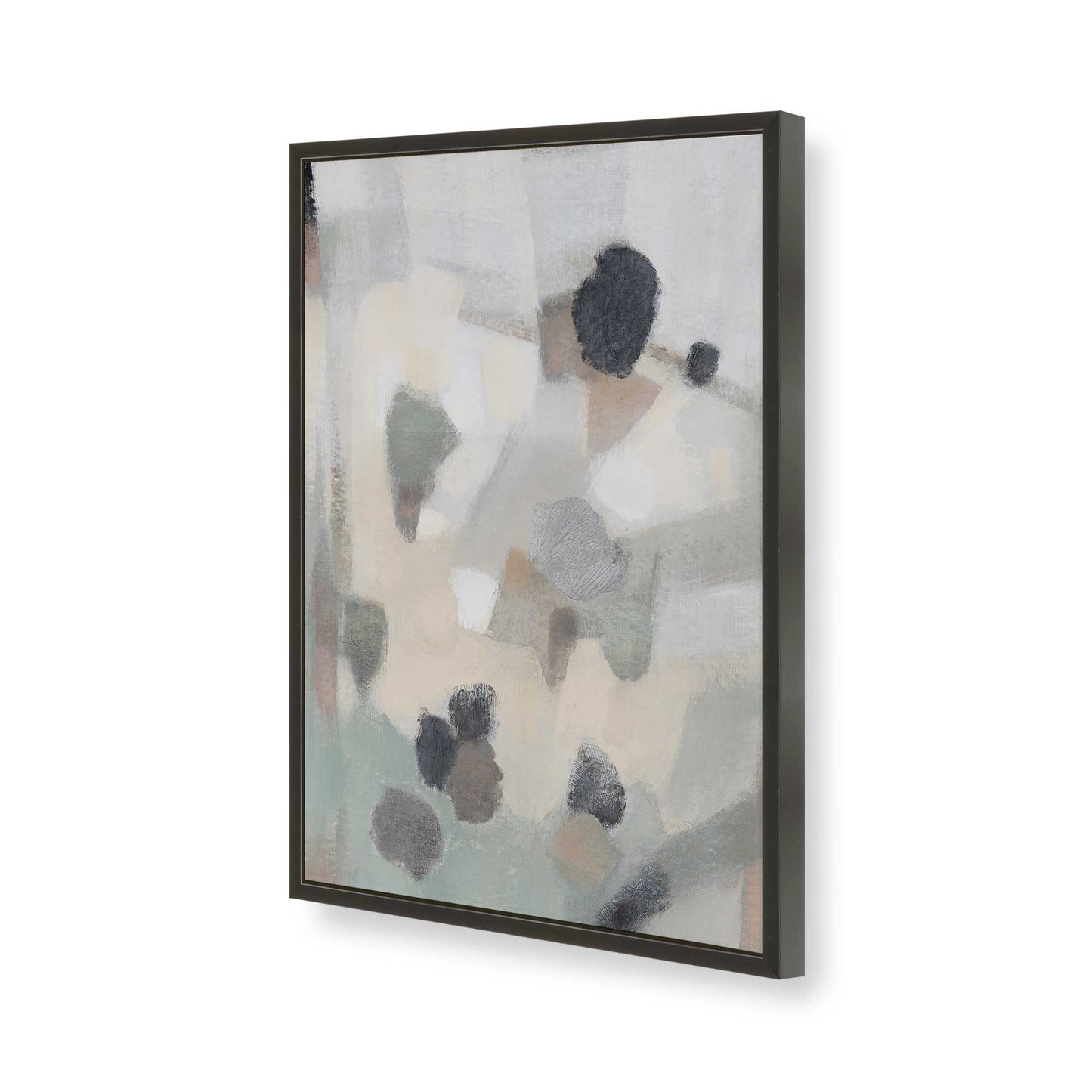 [Color:Satin Black], Picture of art in a Satin Black frame of the corner
