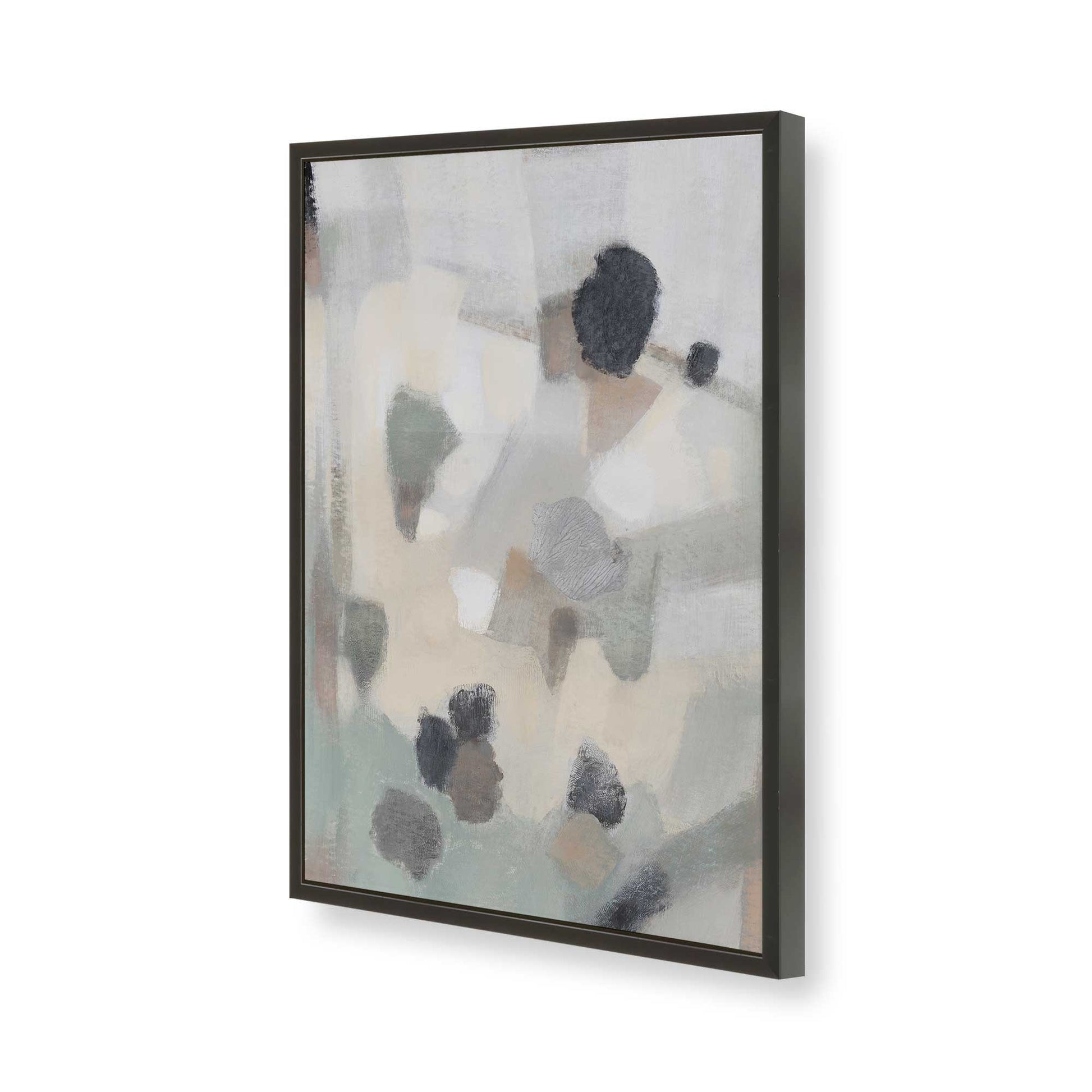 [Color:Satin Black], Picture of art in a Satin Black frame of the corner