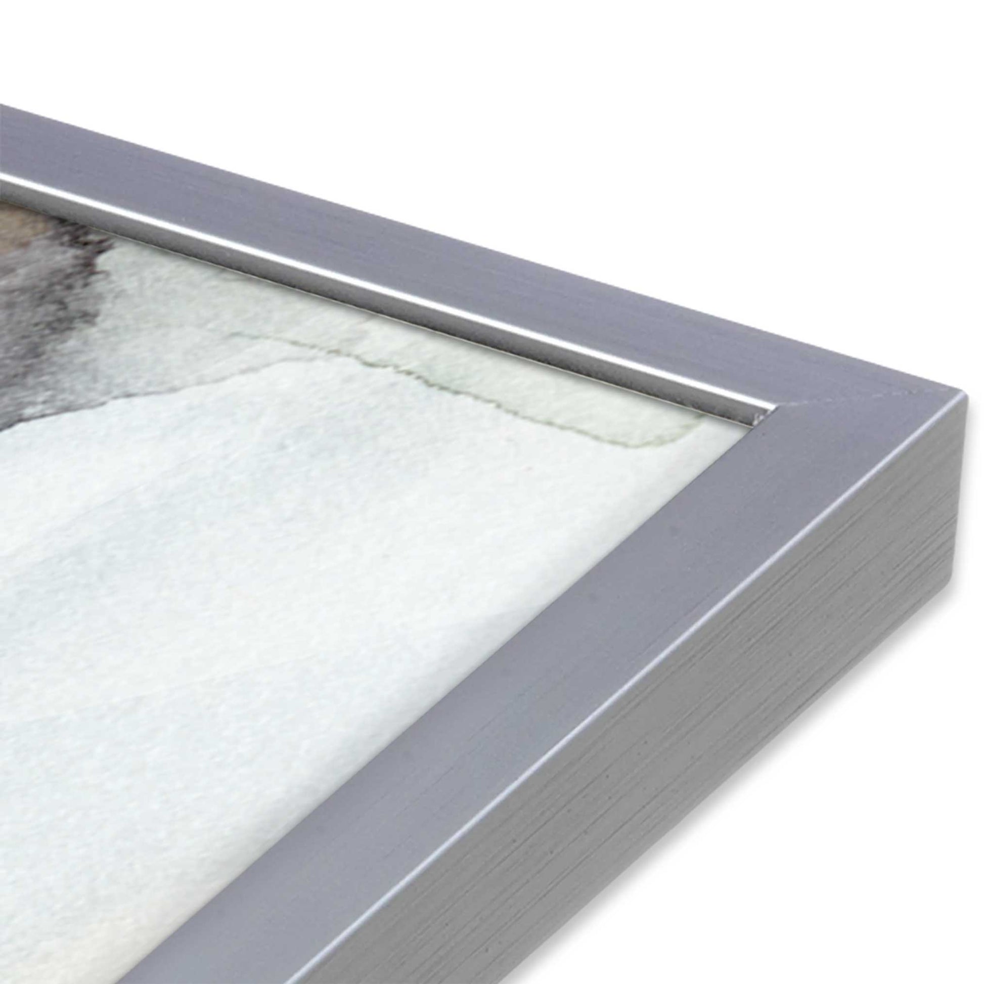 [Color:Polished Chrome], Picture of art in a Polished Chrome frame at an angle