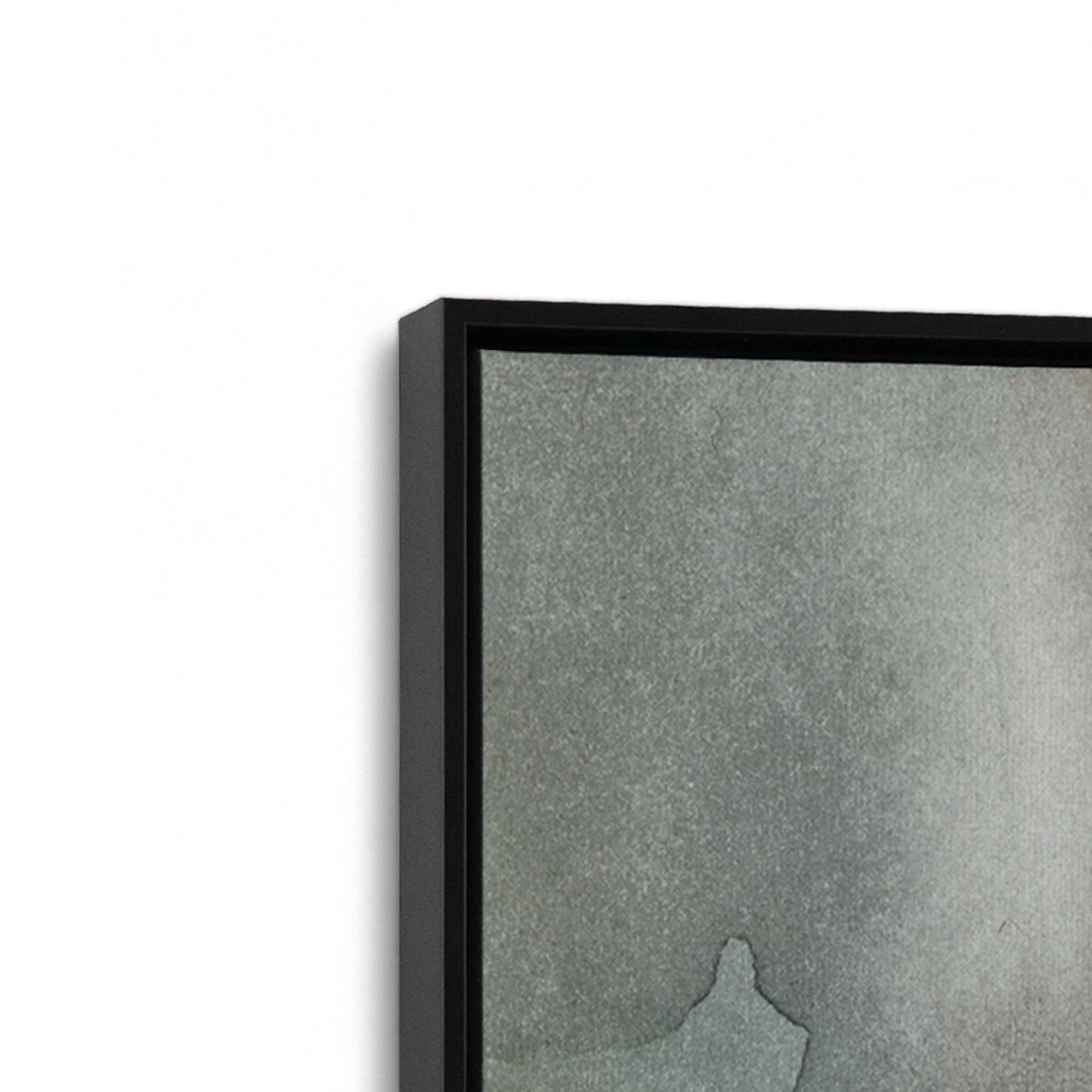 [Color:Satin Black], Picture of art in a Satin Black frame at an angle