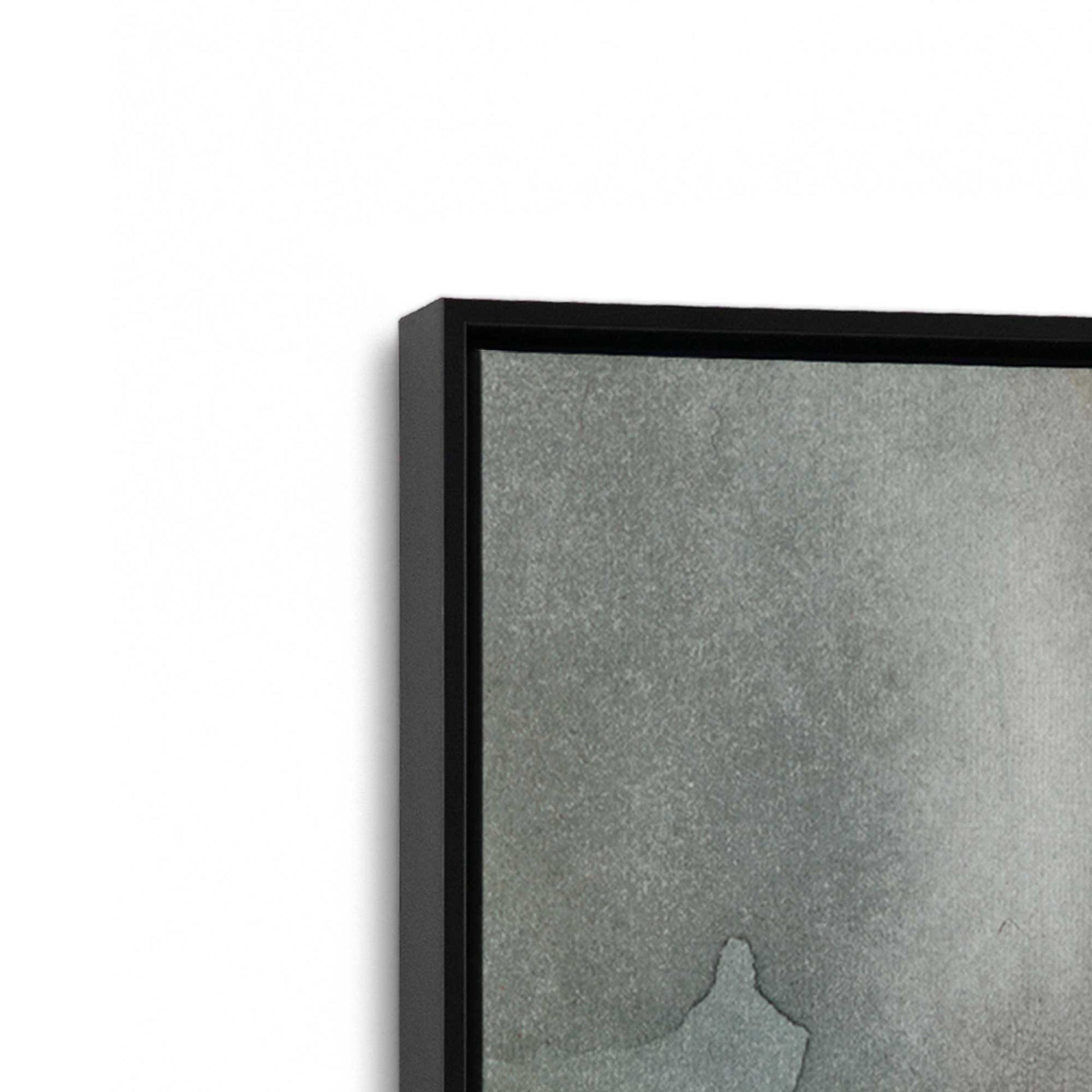 [Color:Satin Black], Picture of art in a Satin Black frame at an angle