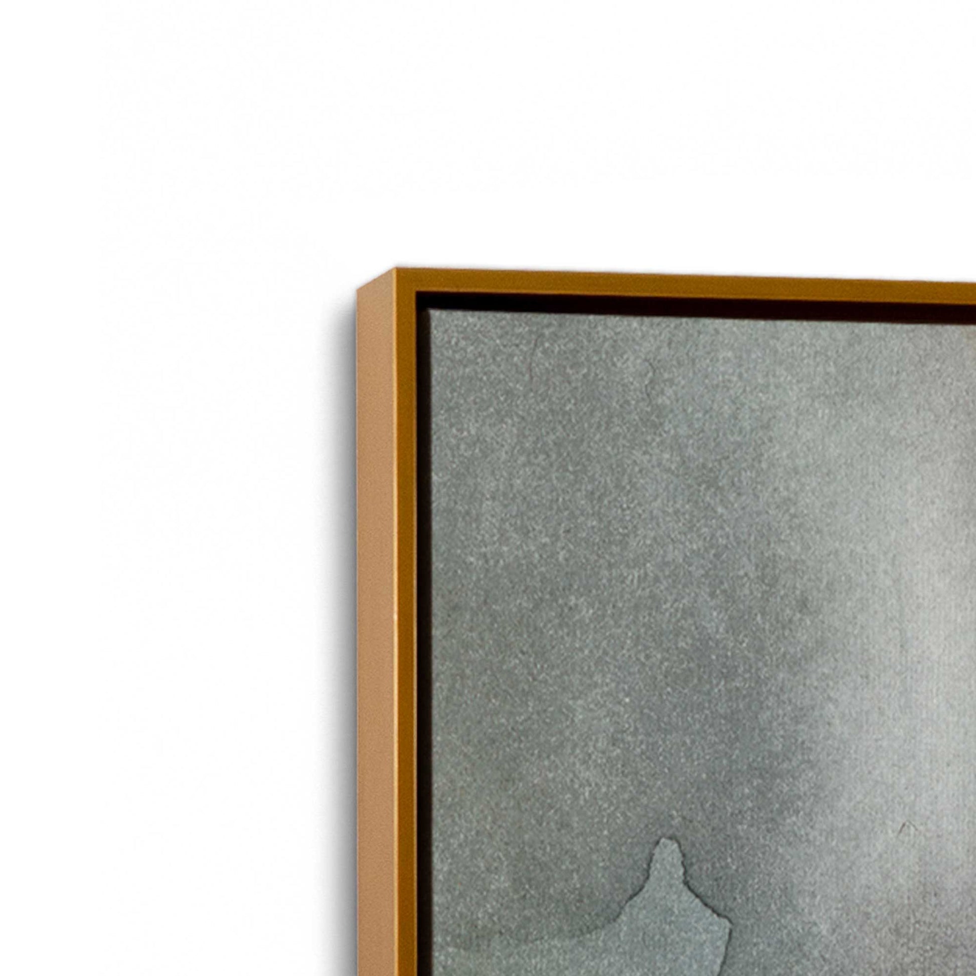 [Color:Polished Gold], Picture of art in a Polished Gold frame at an angle