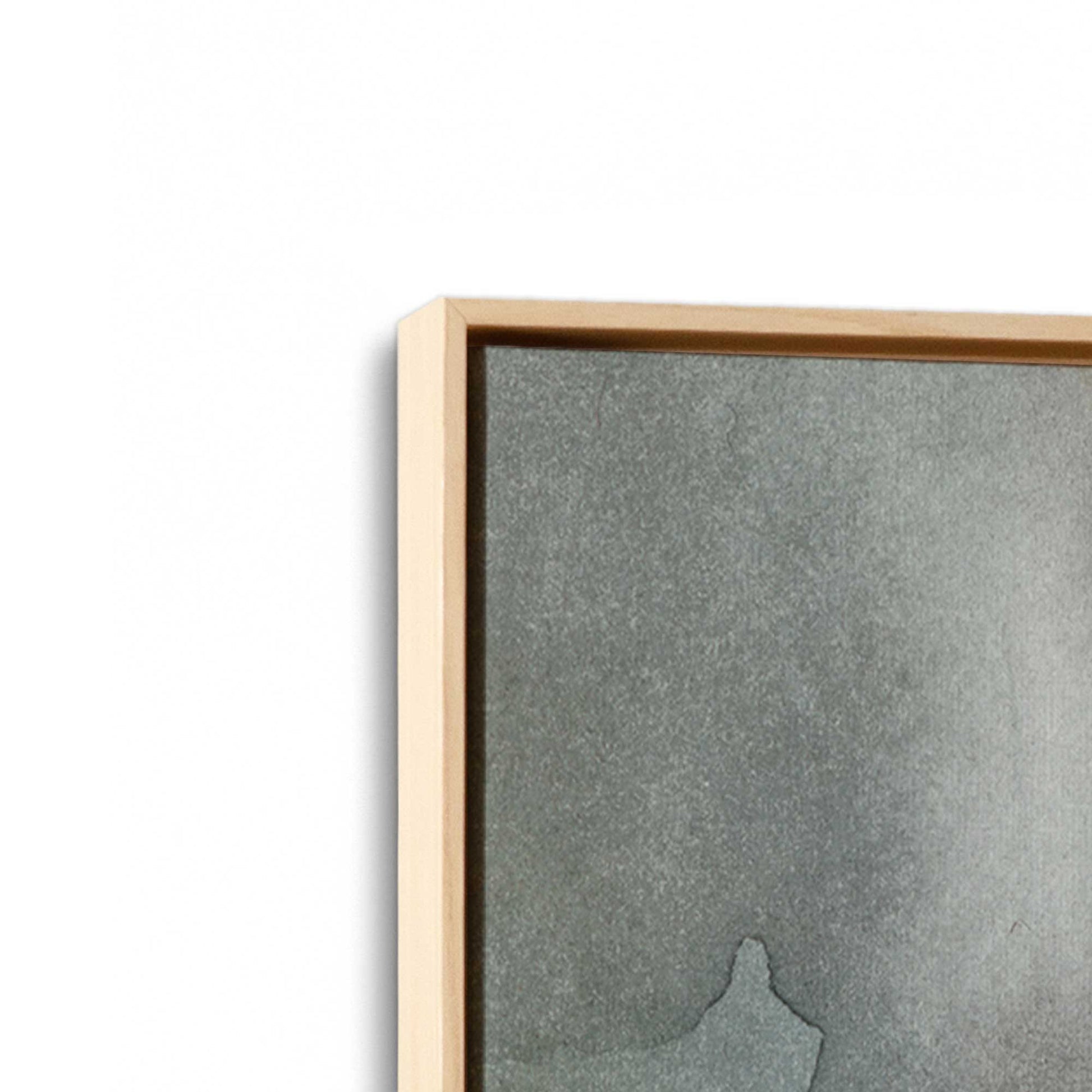 [Color:American Maple], Picture of art in a American Maple frame at an angle