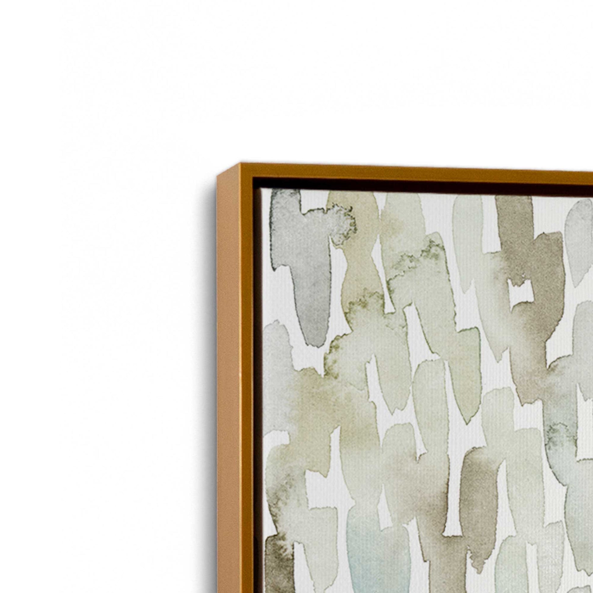 [Color:Polished Gold], Picture of art in a Polished Gold frame at an angle