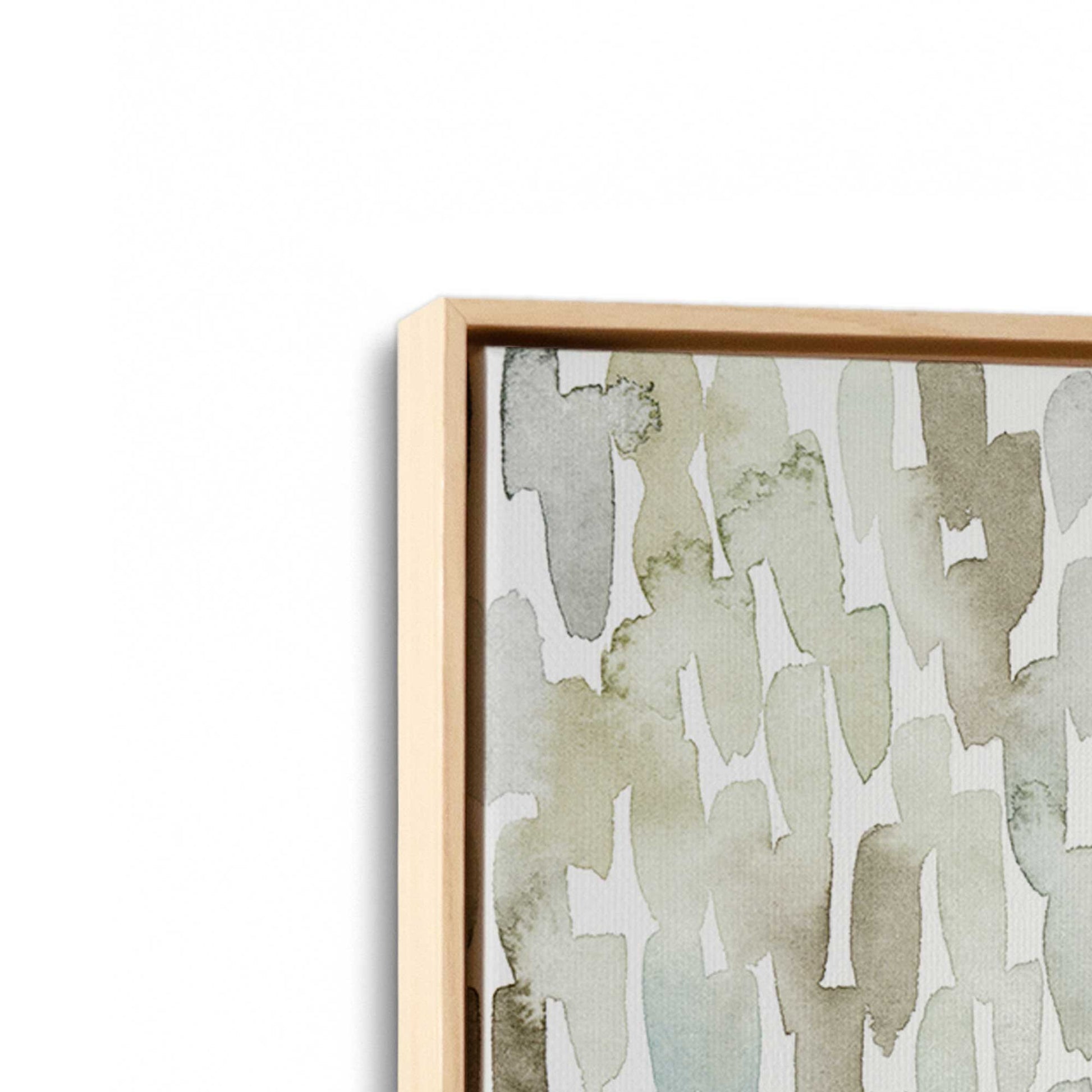 [Color:American Maple], Picture of art in a American Maple frame at an angle