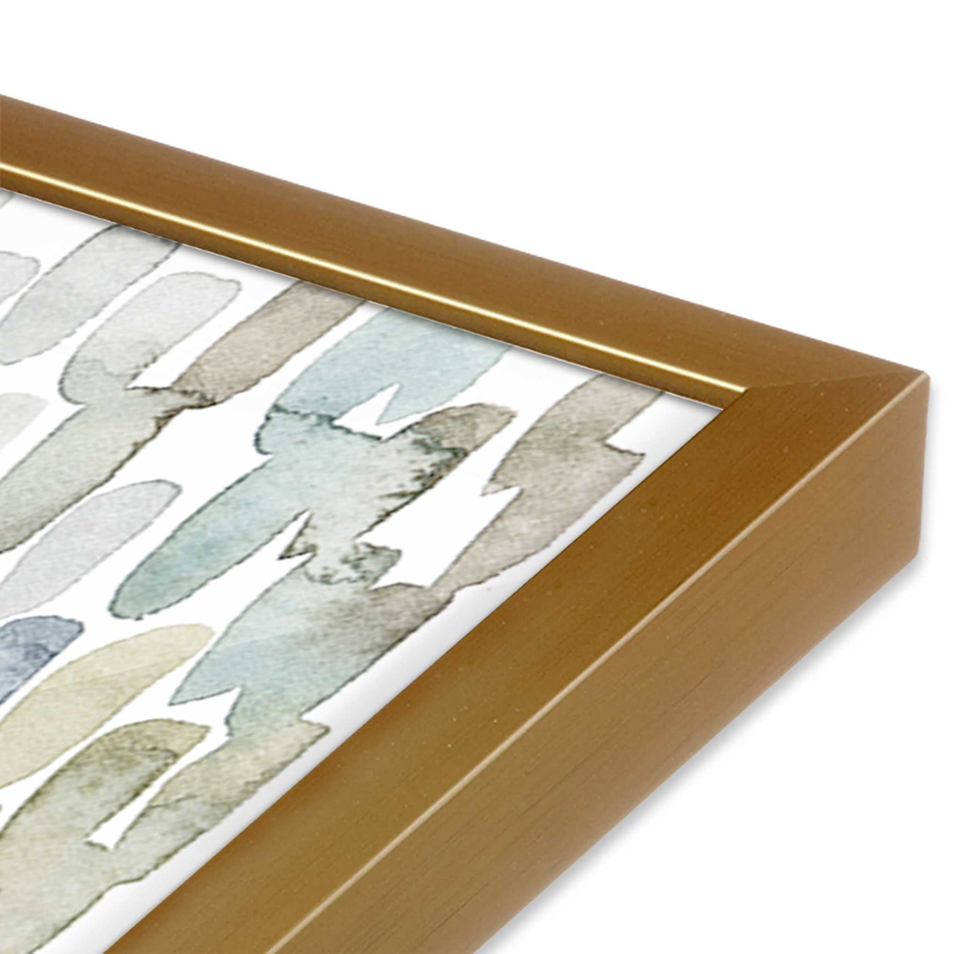 [Color:Polished Gold], Picture of art in a Polished Gold frame at an angle