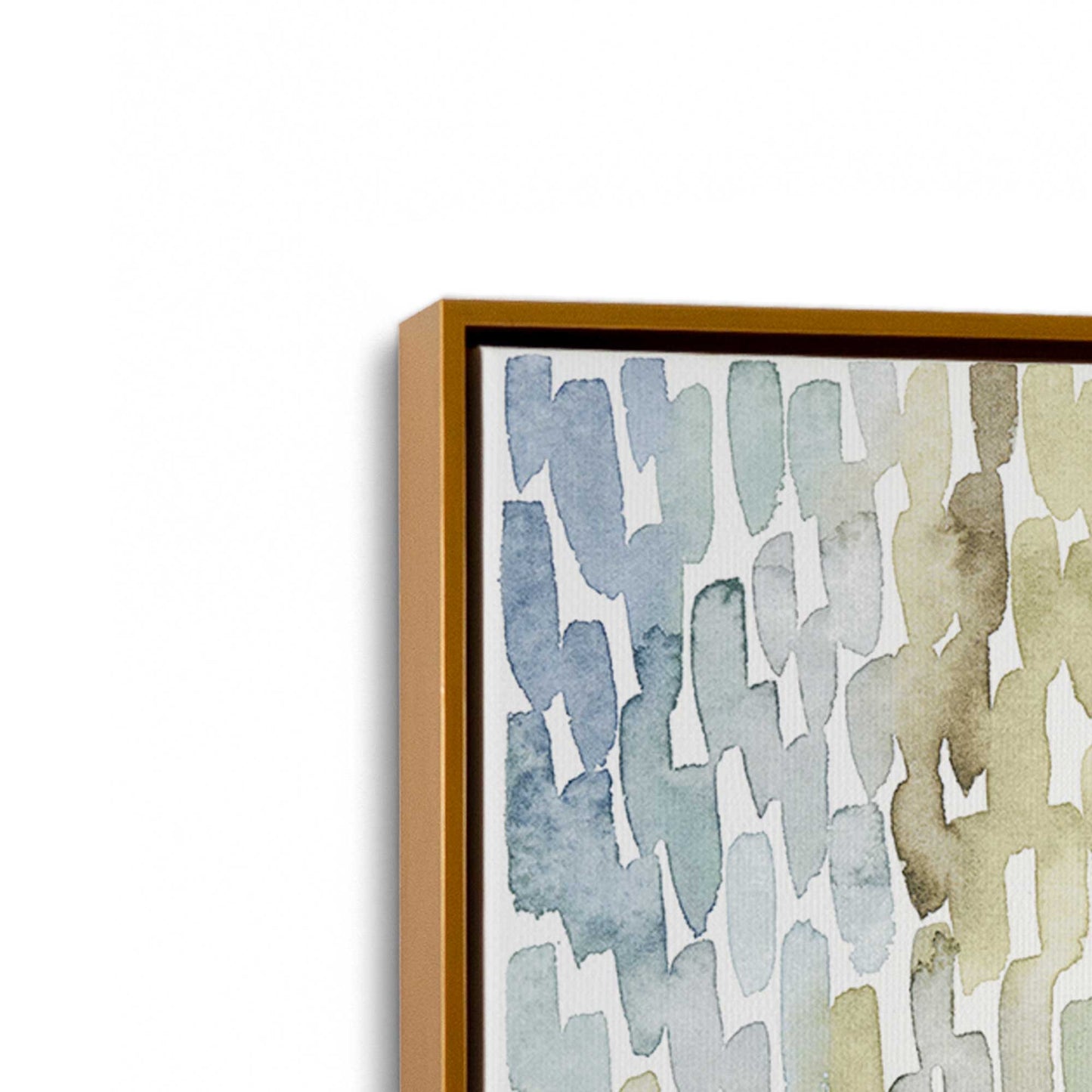 [Color:Polished Gold], Picture of art in a Polished Gold frame at an angle