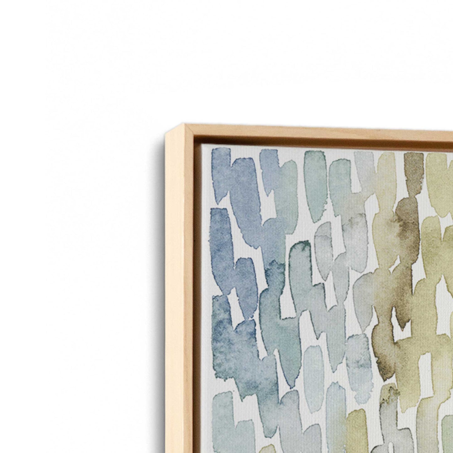 [Color:American Maple], Picture of art in a American Maple frame at an angle