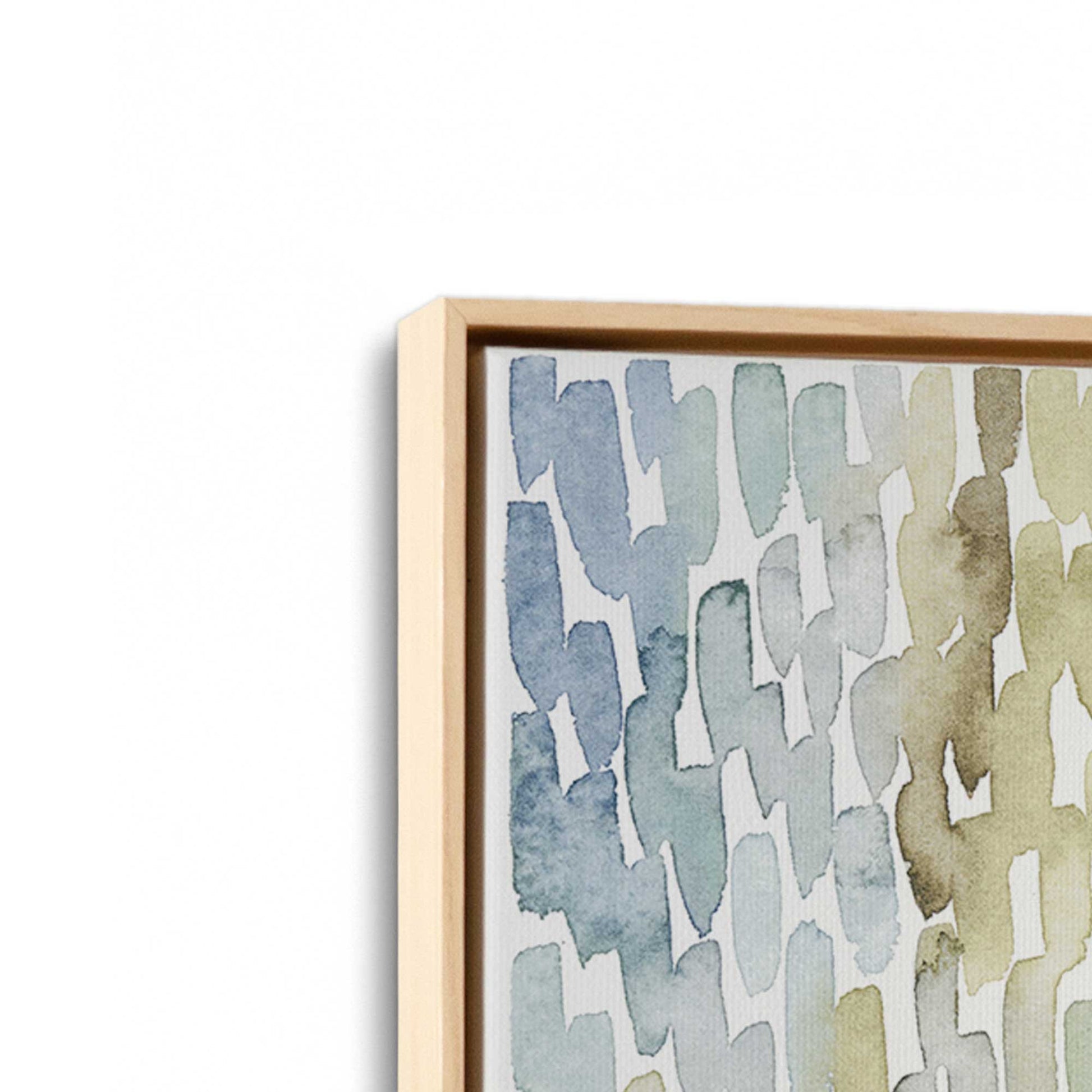 [Color:American Maple], Picture of art in a American Maple frame at an angle
