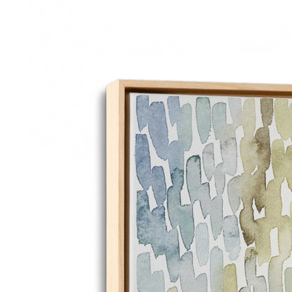 [Color:American Maple], Picture of art in a American Maple frame at an angle