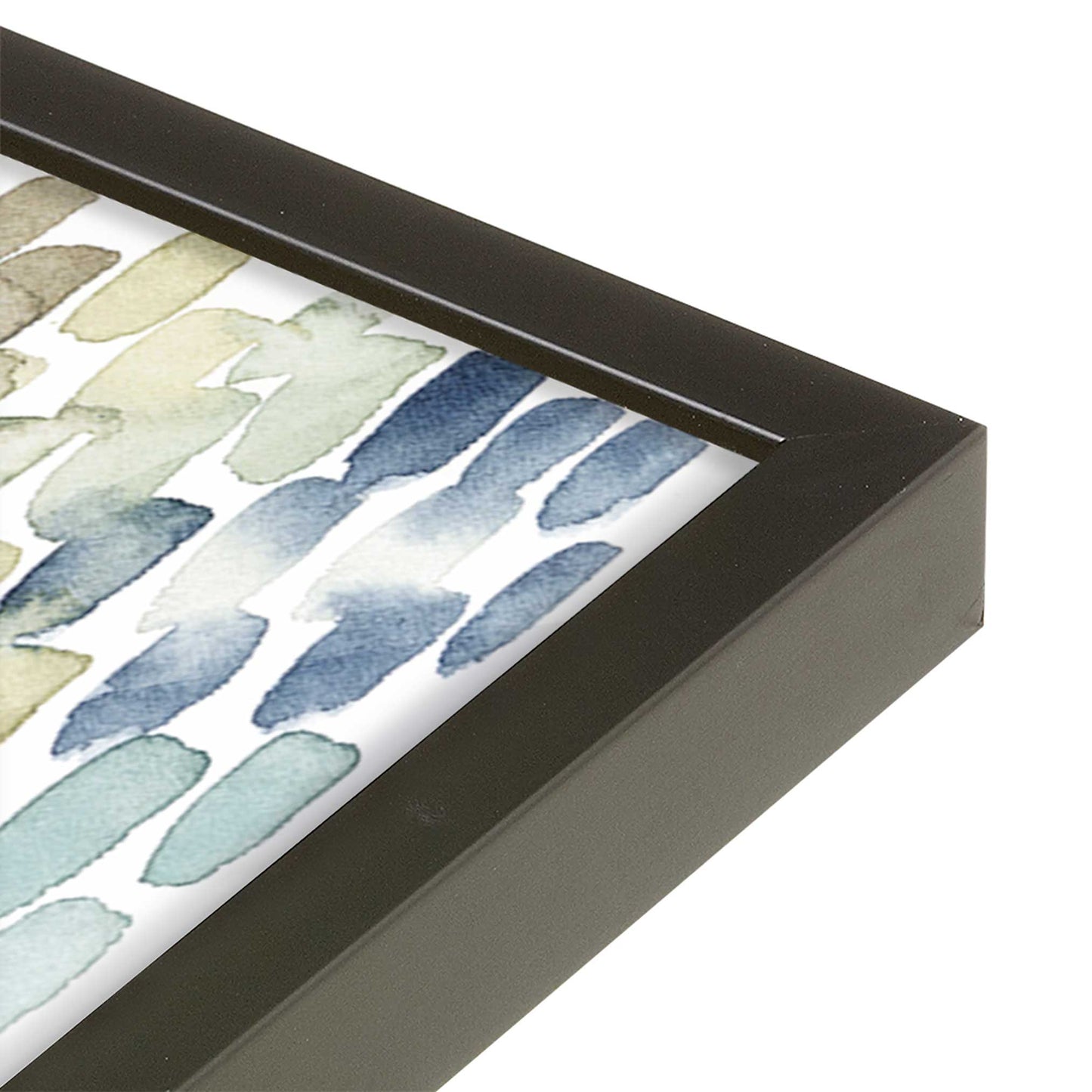 [Color:Satin Black], Picture of art in a Satin Black frame at an angle