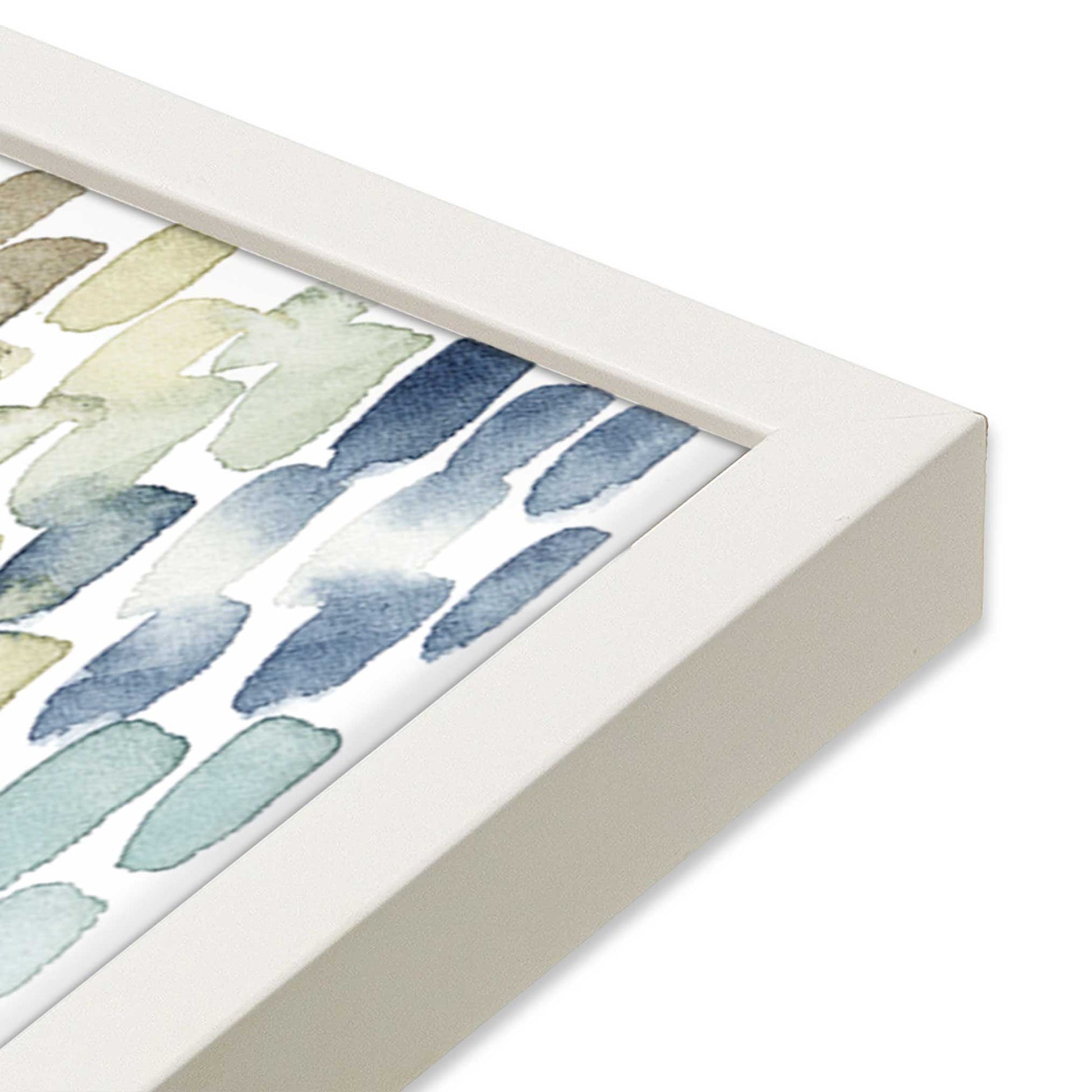 [Color:Opaque White], Picture of art in a Opaque White frame at an angle