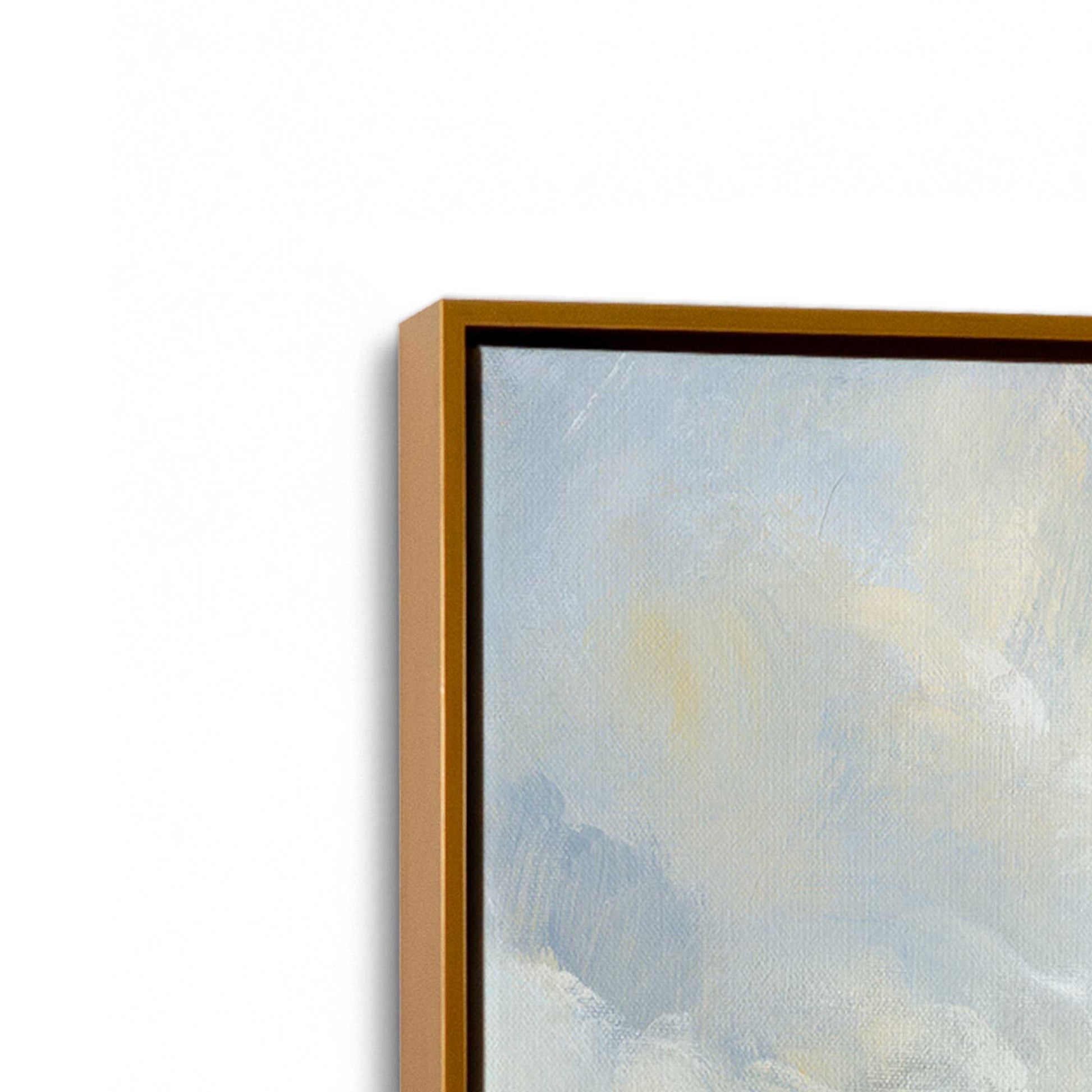 [Color:Polished Gold], Picture of art in a Polished Gold frame at an angle