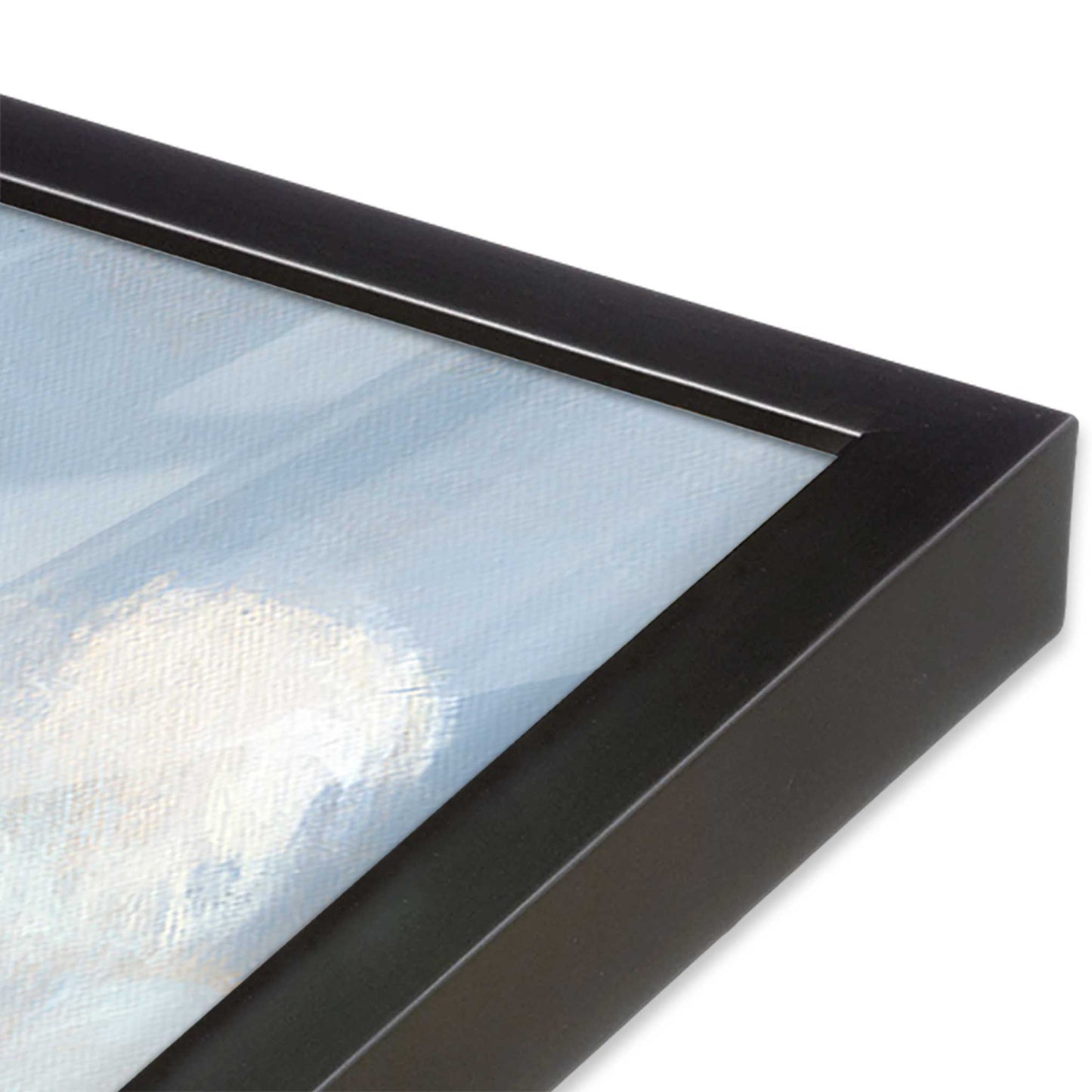 [Color:Weathered Zinc], Picture of art in a Weathered Zinc frame of the corner